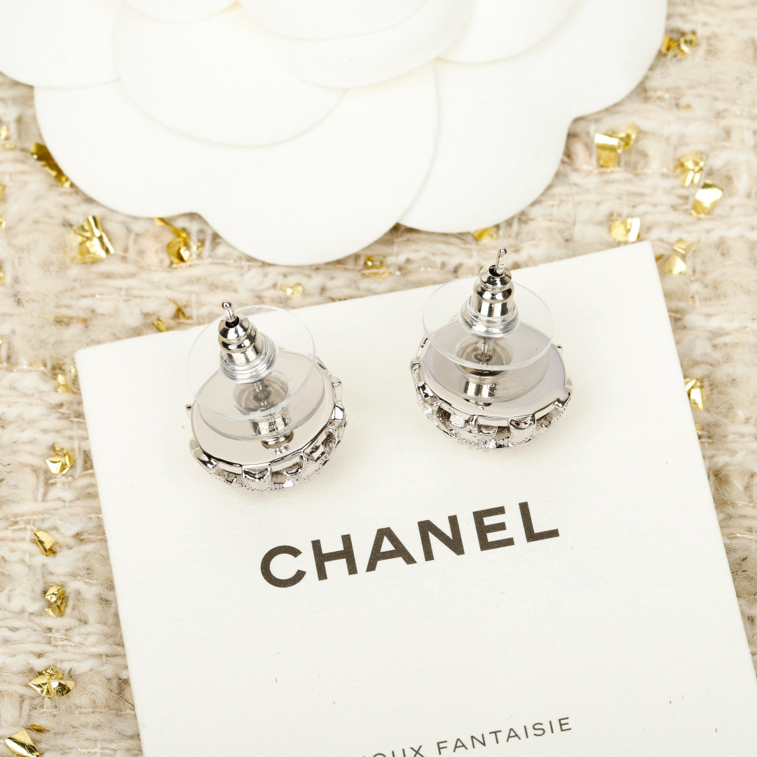 [TOP] CHANEL Earrings - Silver