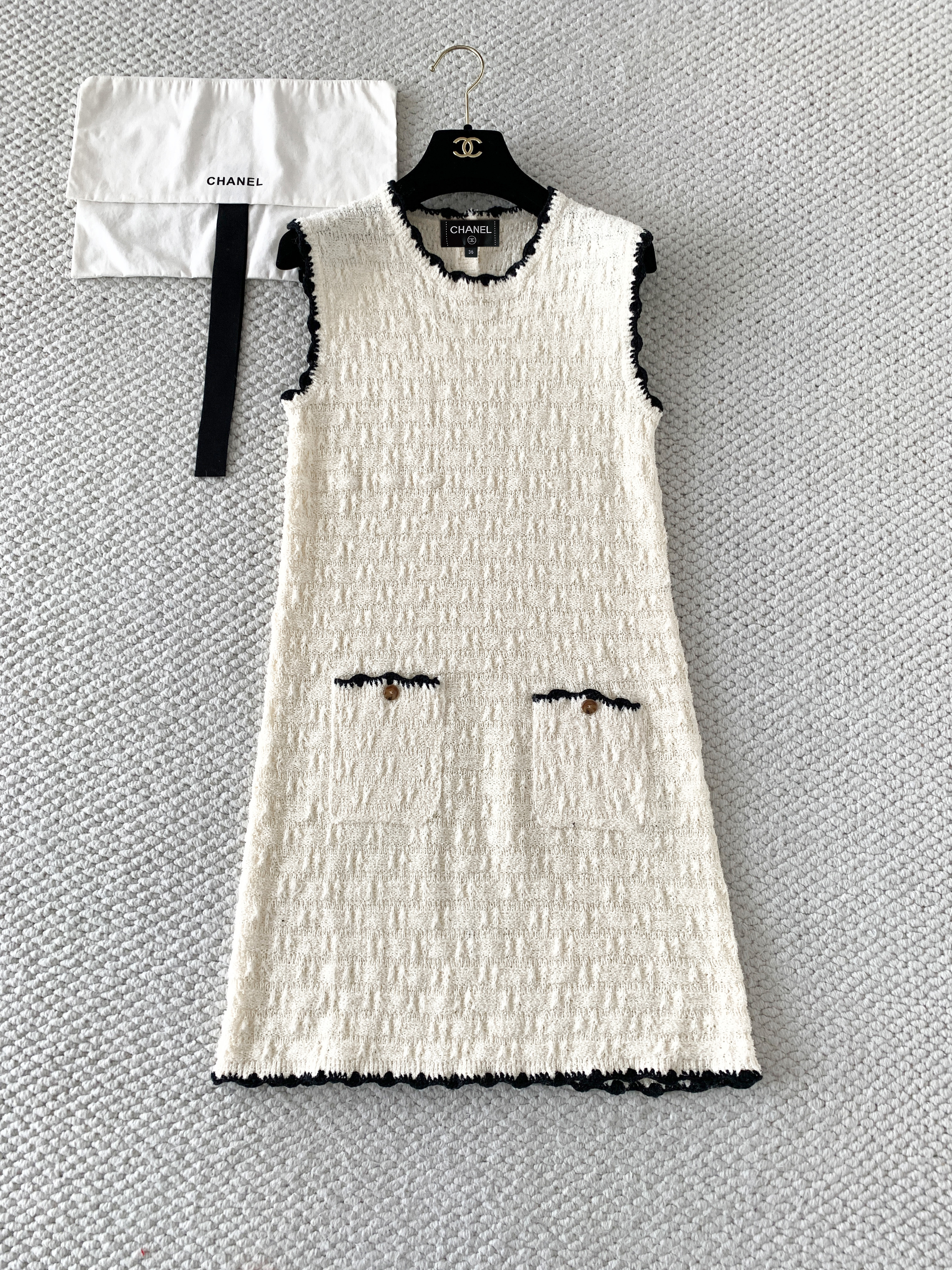 Chanel Jacquard Knitted Sleeveless Dress #380038