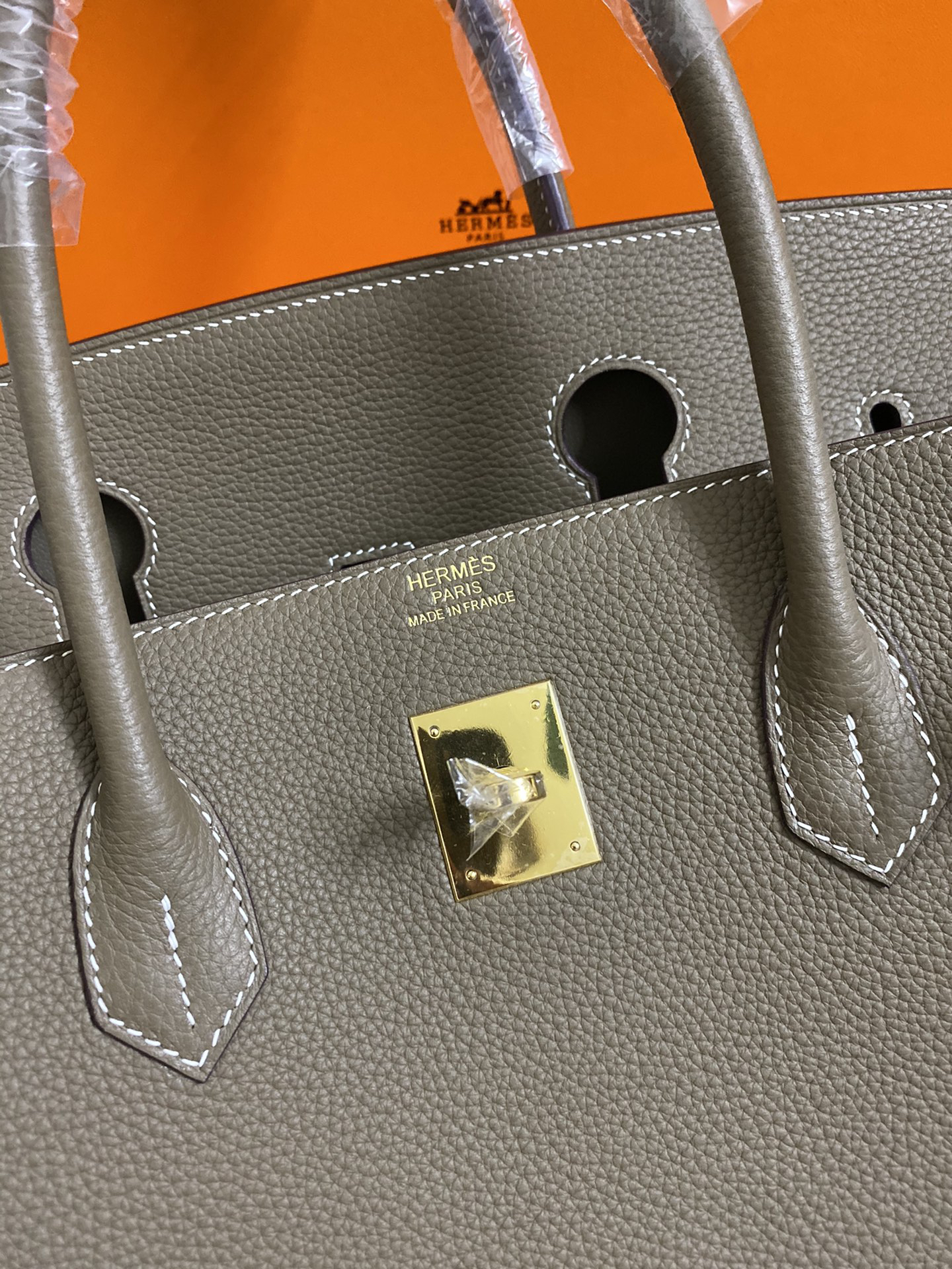 [TOP] HERMES Birkin Togo Leather 40cm - Etoupe & GHW