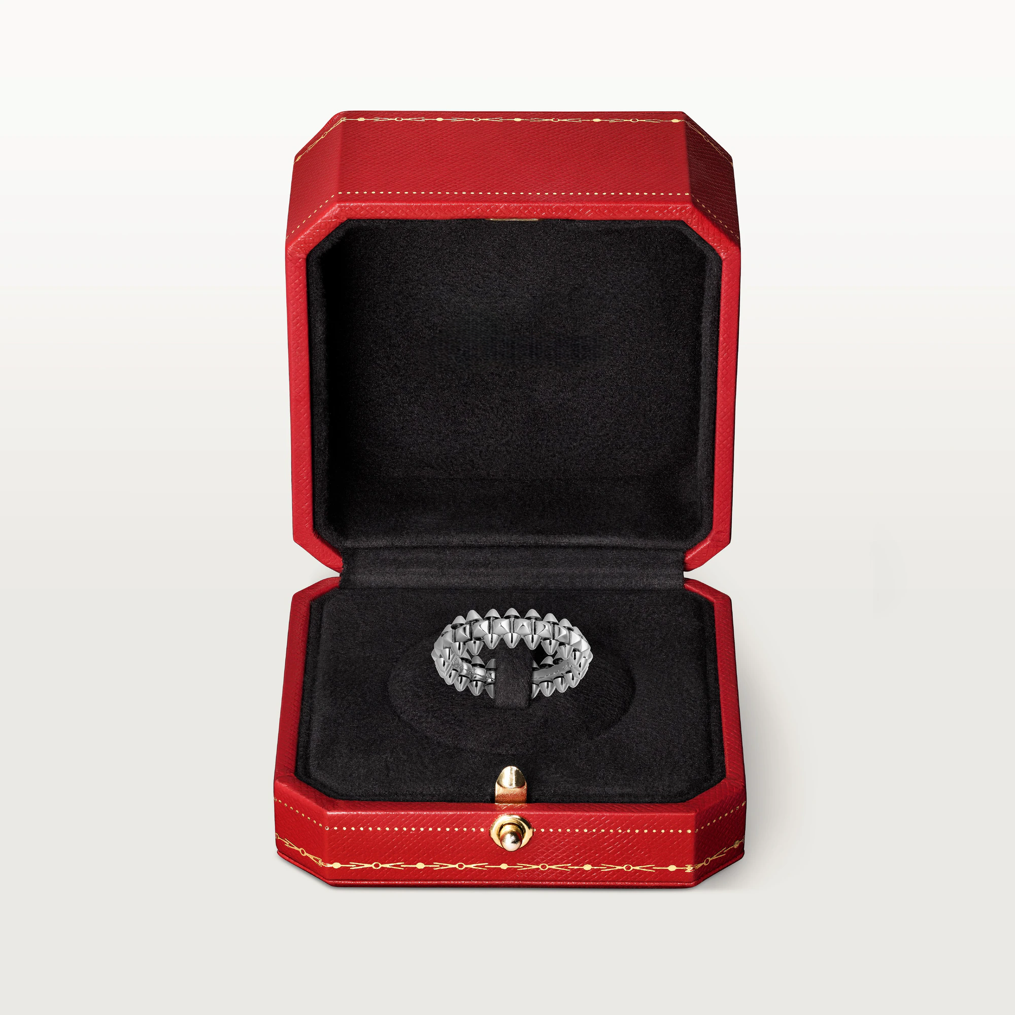 Carty Bullet Ring, White Gold, Single Row