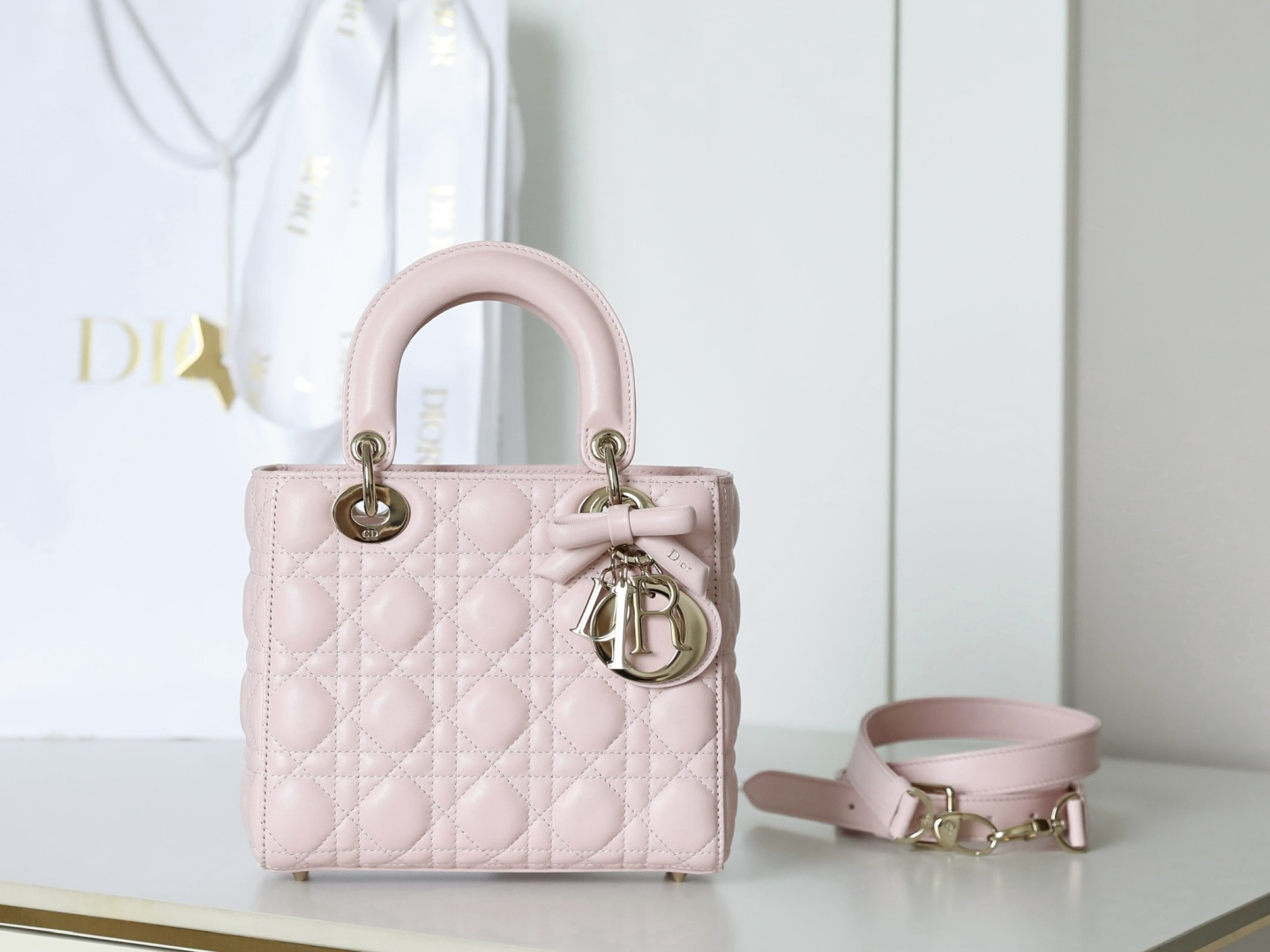 [TOP] Christian Dior Lady Dior Bag - Pink - GHW - 711 Luxury