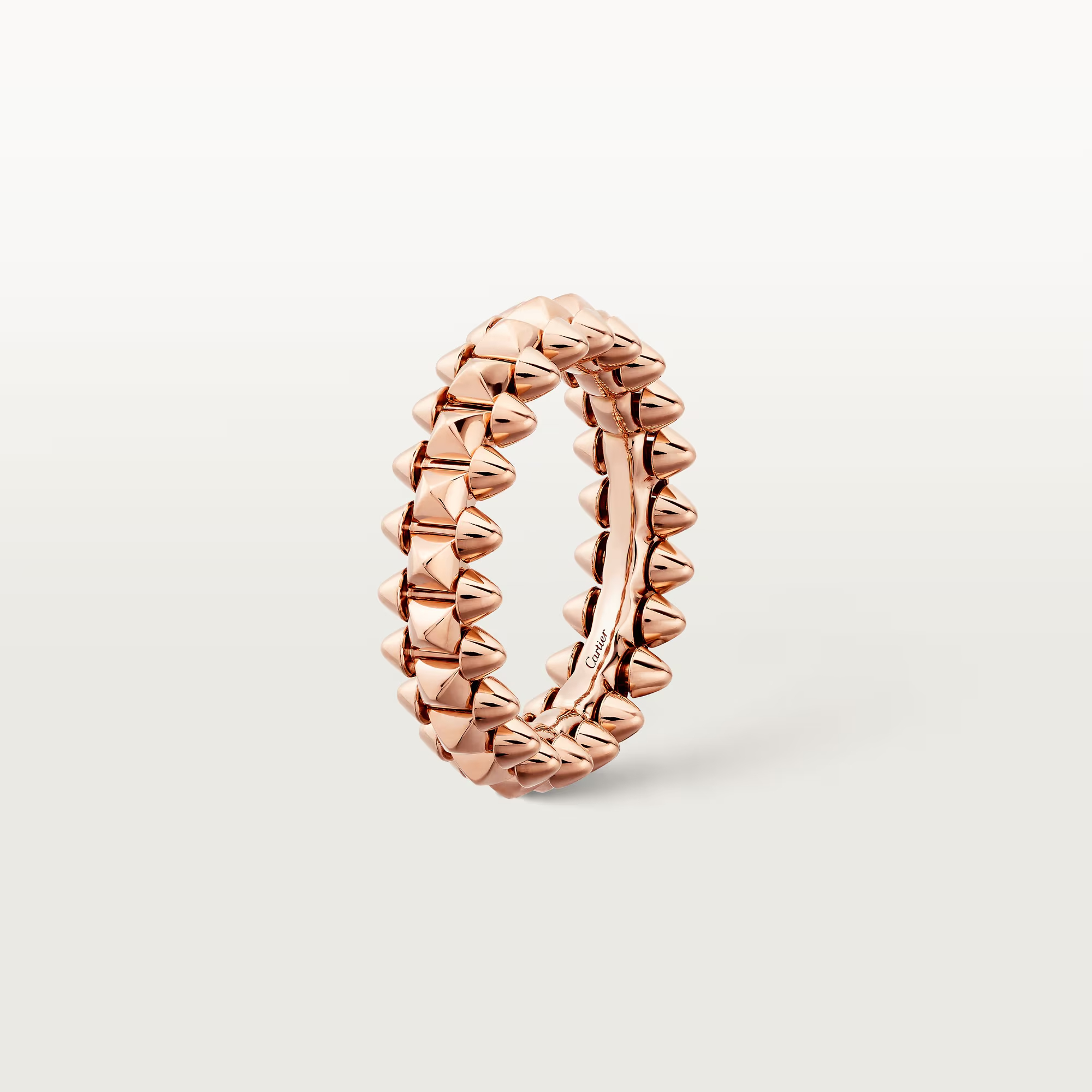 Carty Bullet Ring, Rose Gold, Single Row