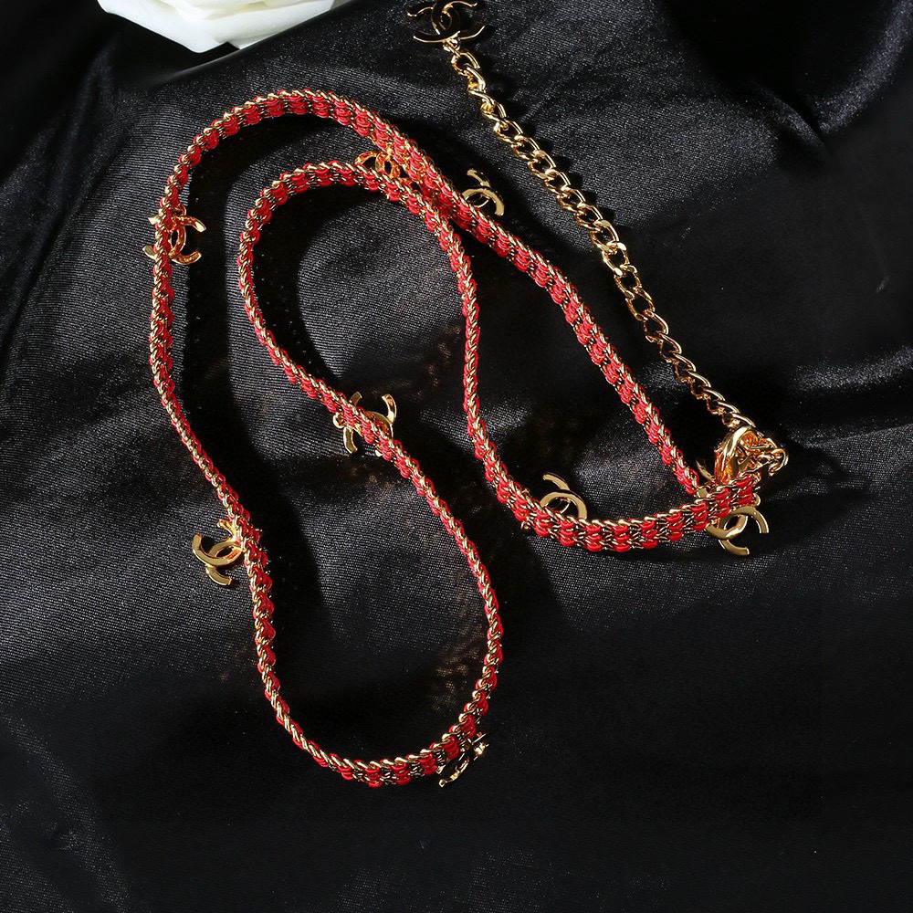 [TOP] CHANEL Waist Chain - Red