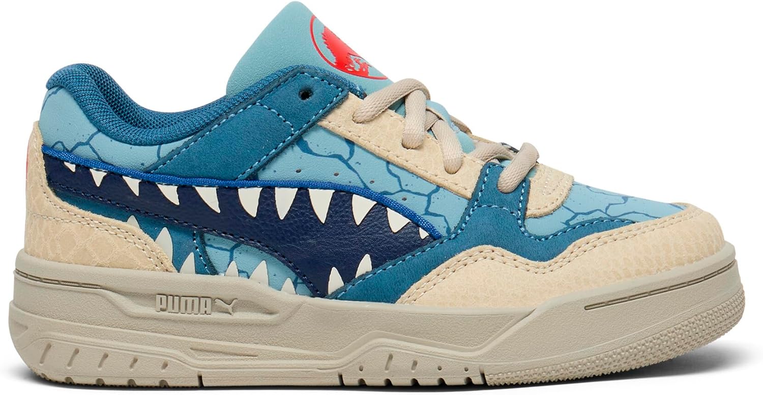 PUMA Kids Boys Rebound Retro Jurassic World Sea Lace Up Sneakers Shoes Casual - Blue