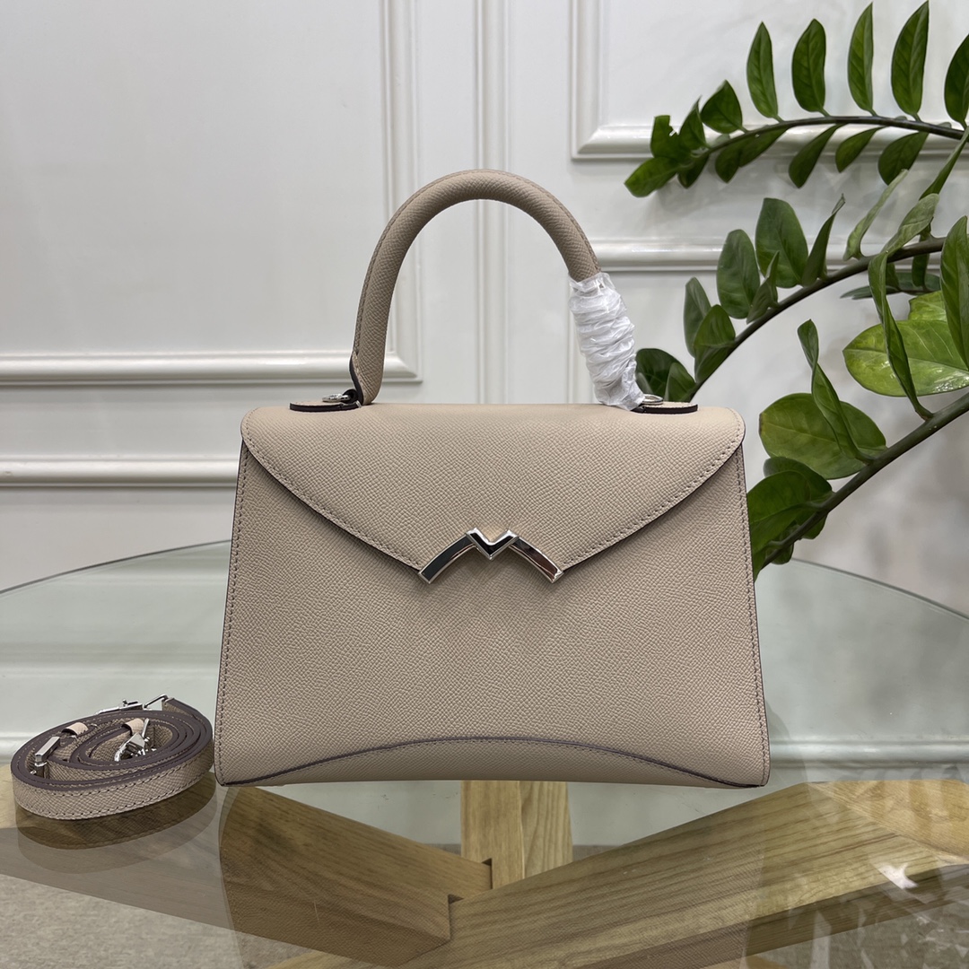 [TOP] MOYNAT Gabrielle Bag Cowhide 26x18x9cm - Gray - 711 Luxury