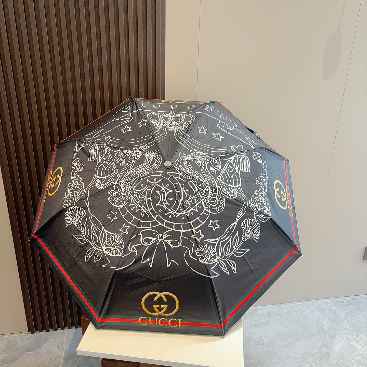 [TOP] GUCCI Umbrella - Black - 711 Luxury