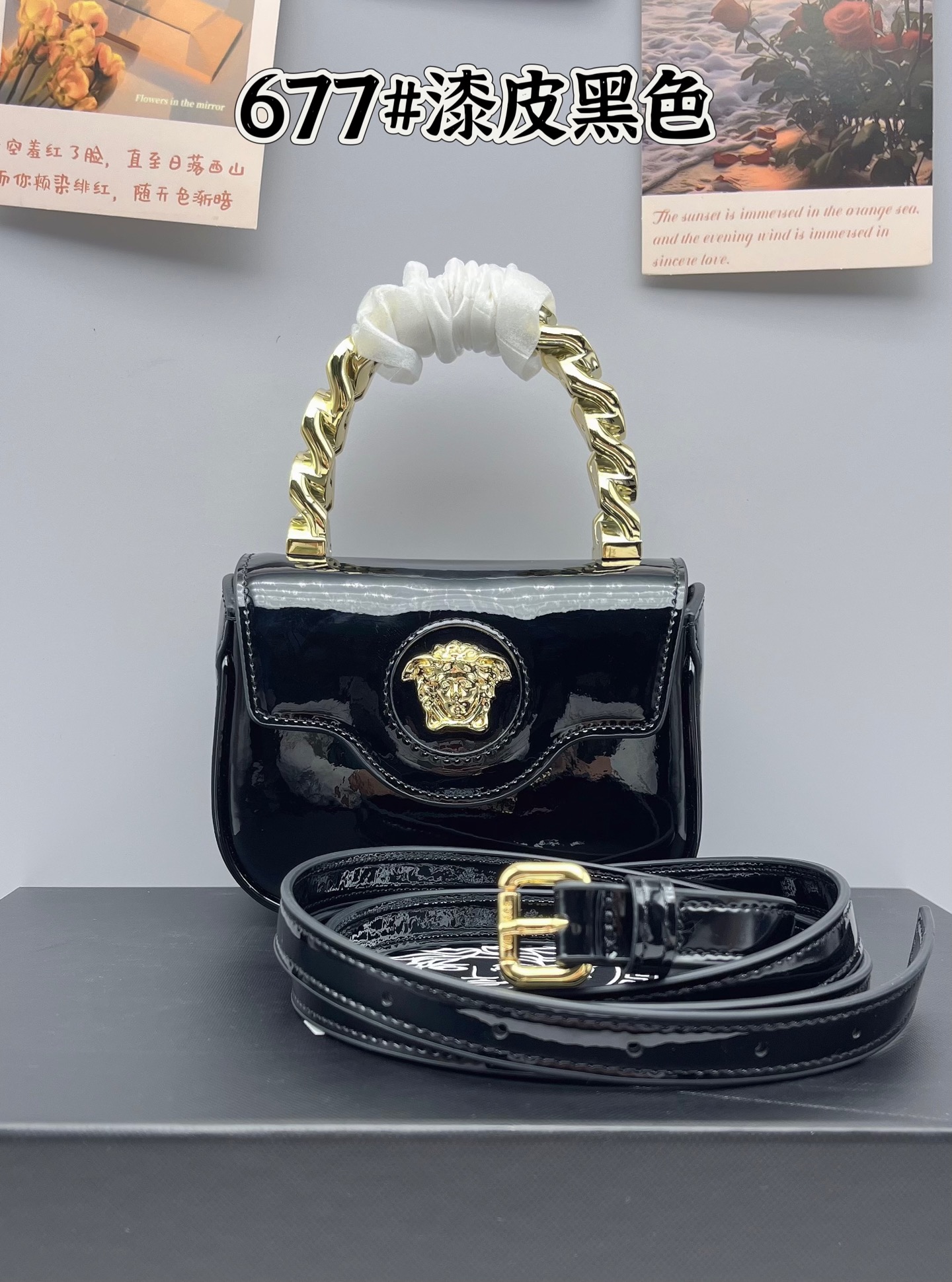 [TOP] VERSACE  Bag 16x6x12cm - Black - 711 Luxury