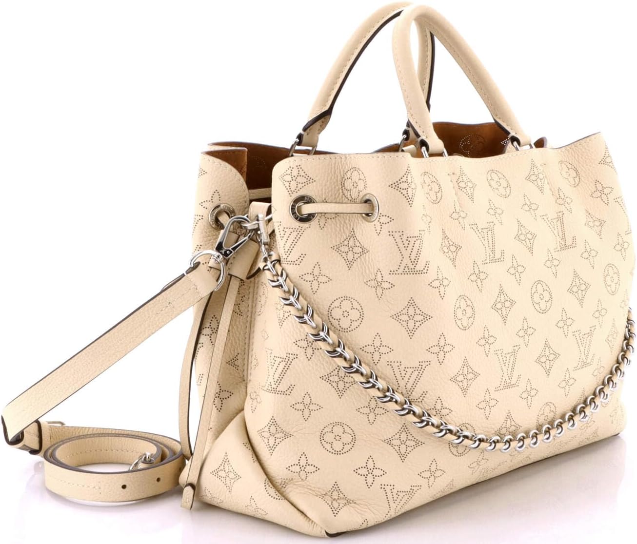 Louis Vuitton, Pre-Loved Bella Tote Mahina Leather, Neutral