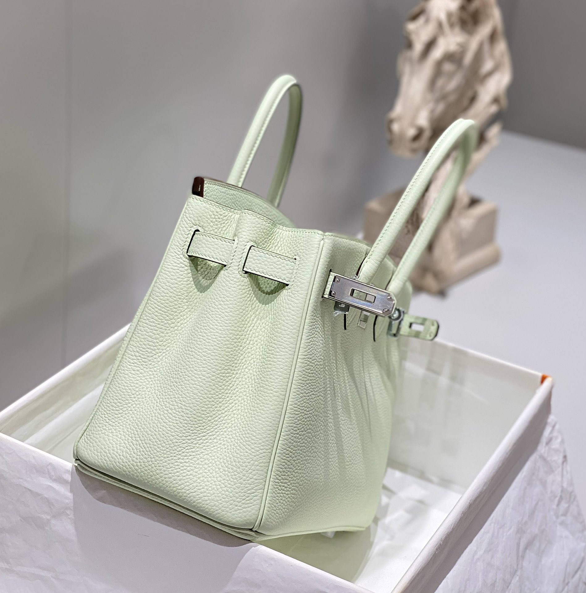 [TOP] HERMES Birkin Togo Leather 30cm - Vert Fizz & SHW