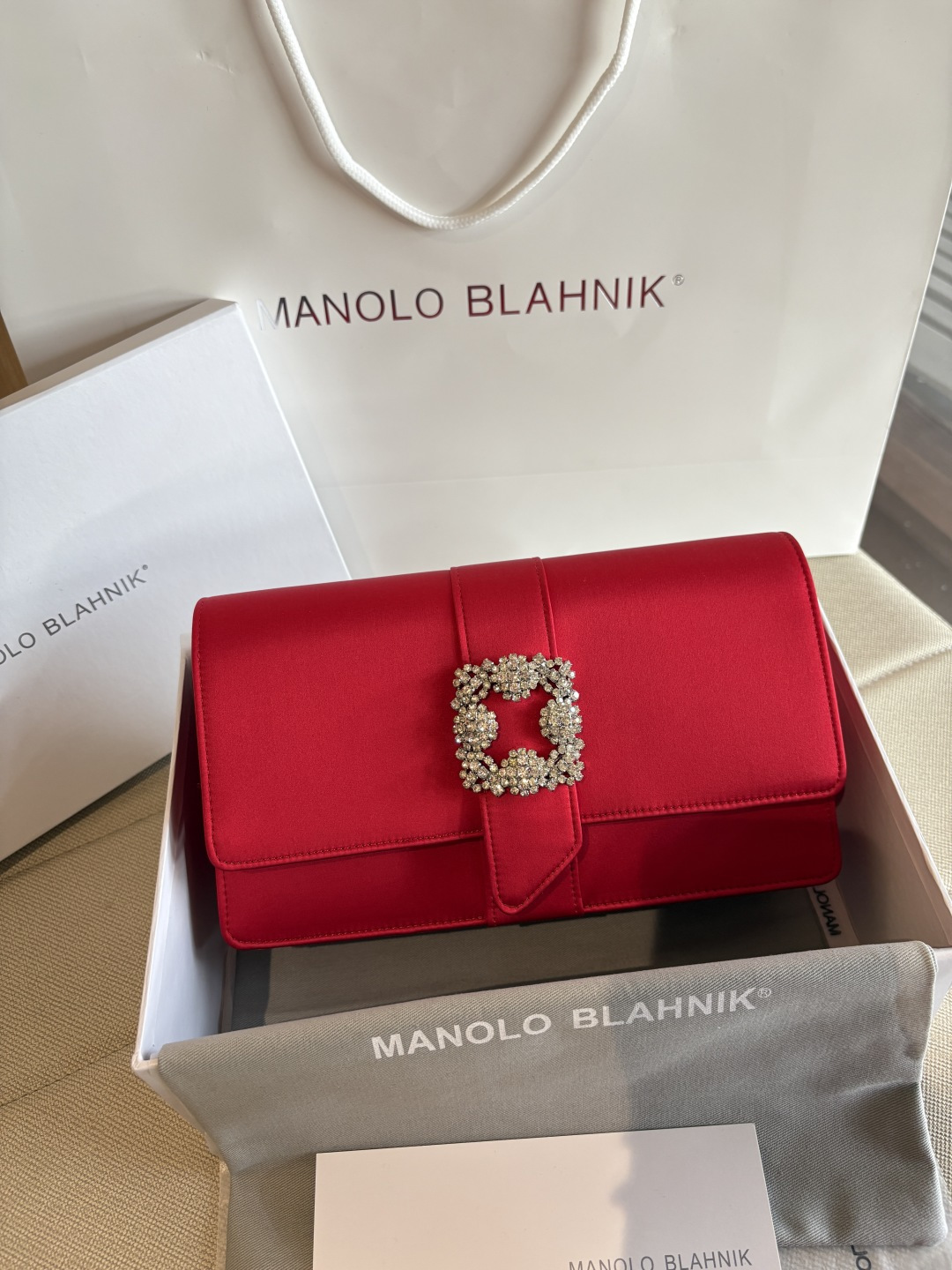 [TOP] MANOLO BLAHNIK Bag 12*24*6cm - Red - 711 Luxury