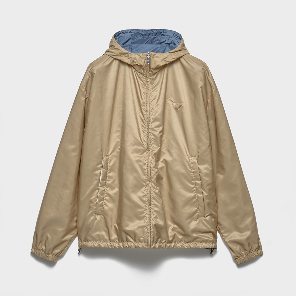 PRADA Camel aviation Blue Reversible Re-nylon Jacket #385363