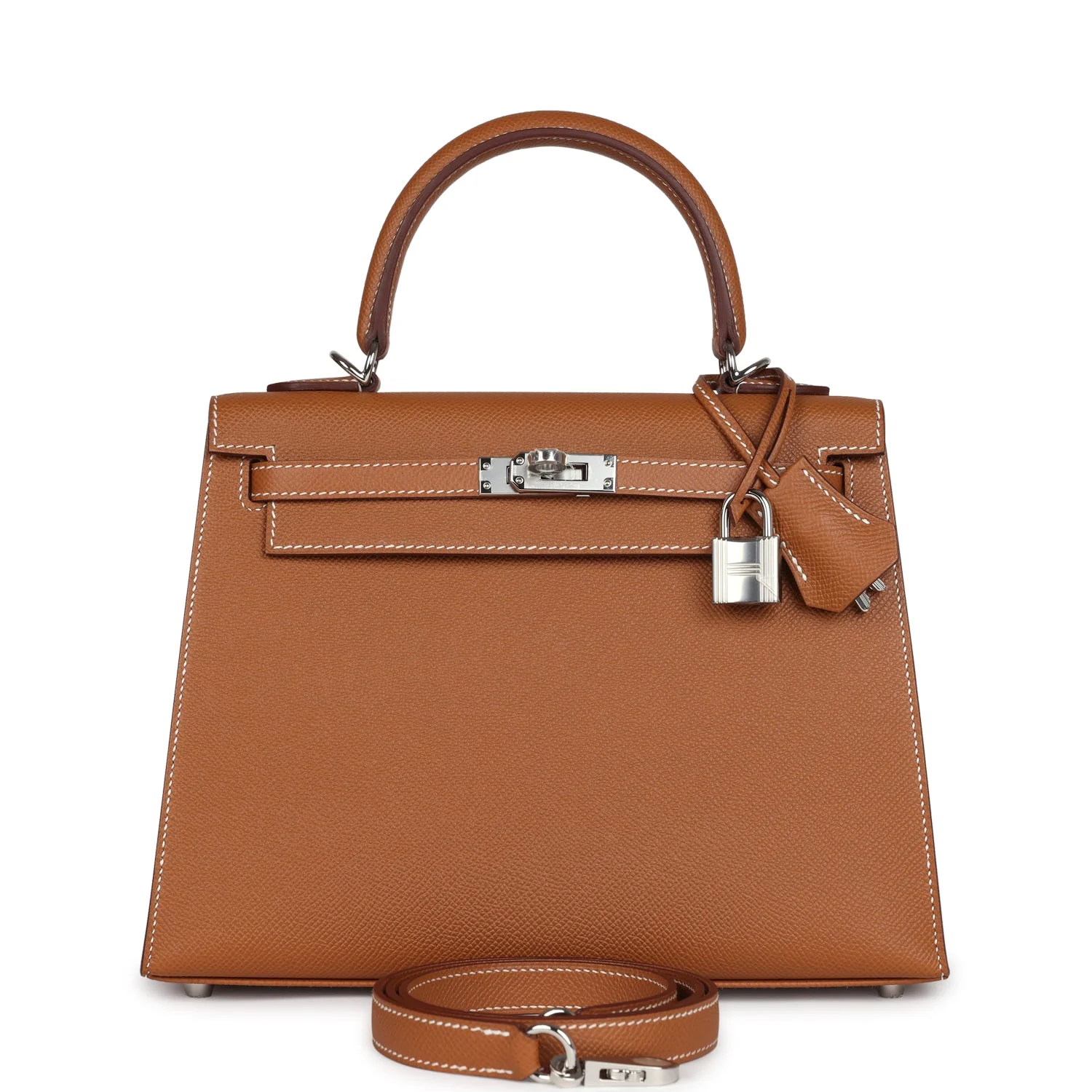 Hermes Kelly Sellier  Gold Epsom Palladium Hardware