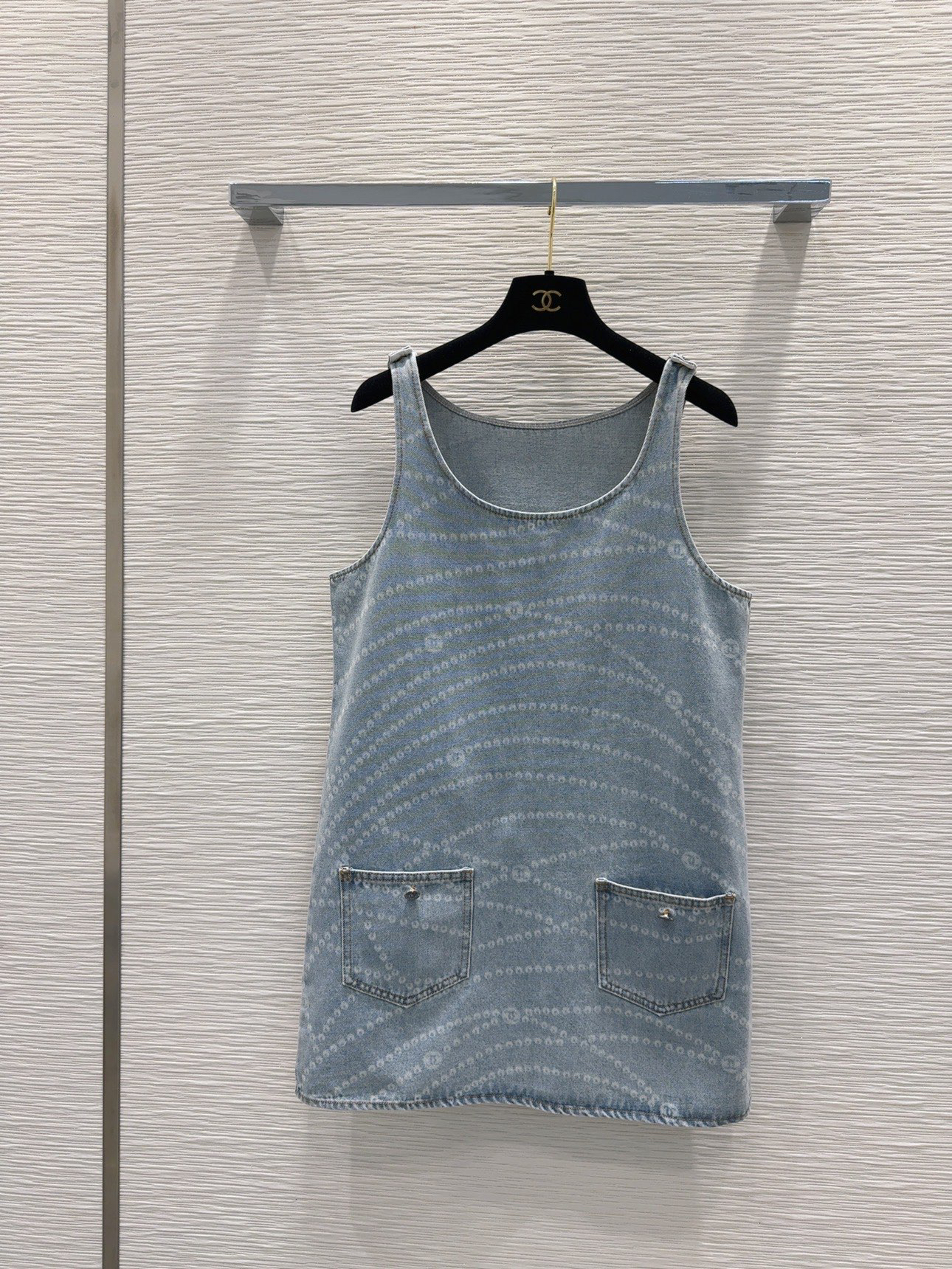 [TOP] CHANEL  Denim Vest Dress - Blue