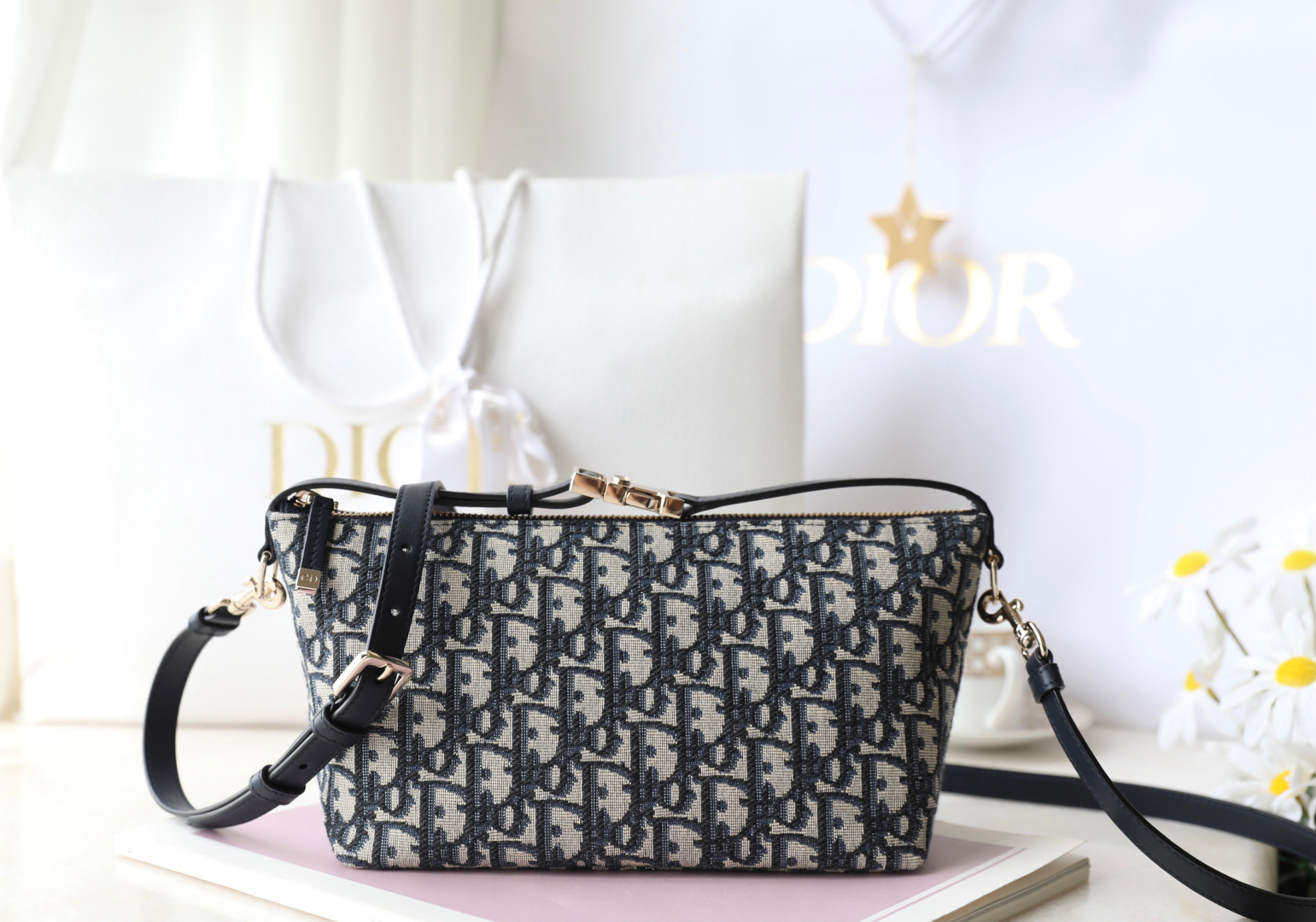 [TOP] Christian Dior Travel Nomad Handbag - Oblique Blue - Medium - 711 Luxury