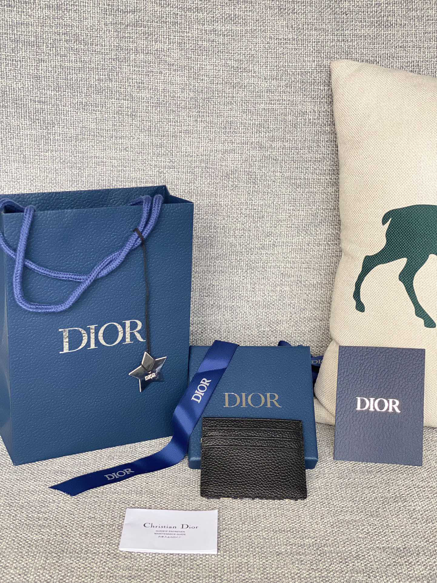 [TOP] Christian Dior Card Holder - Black - 711 Luxury