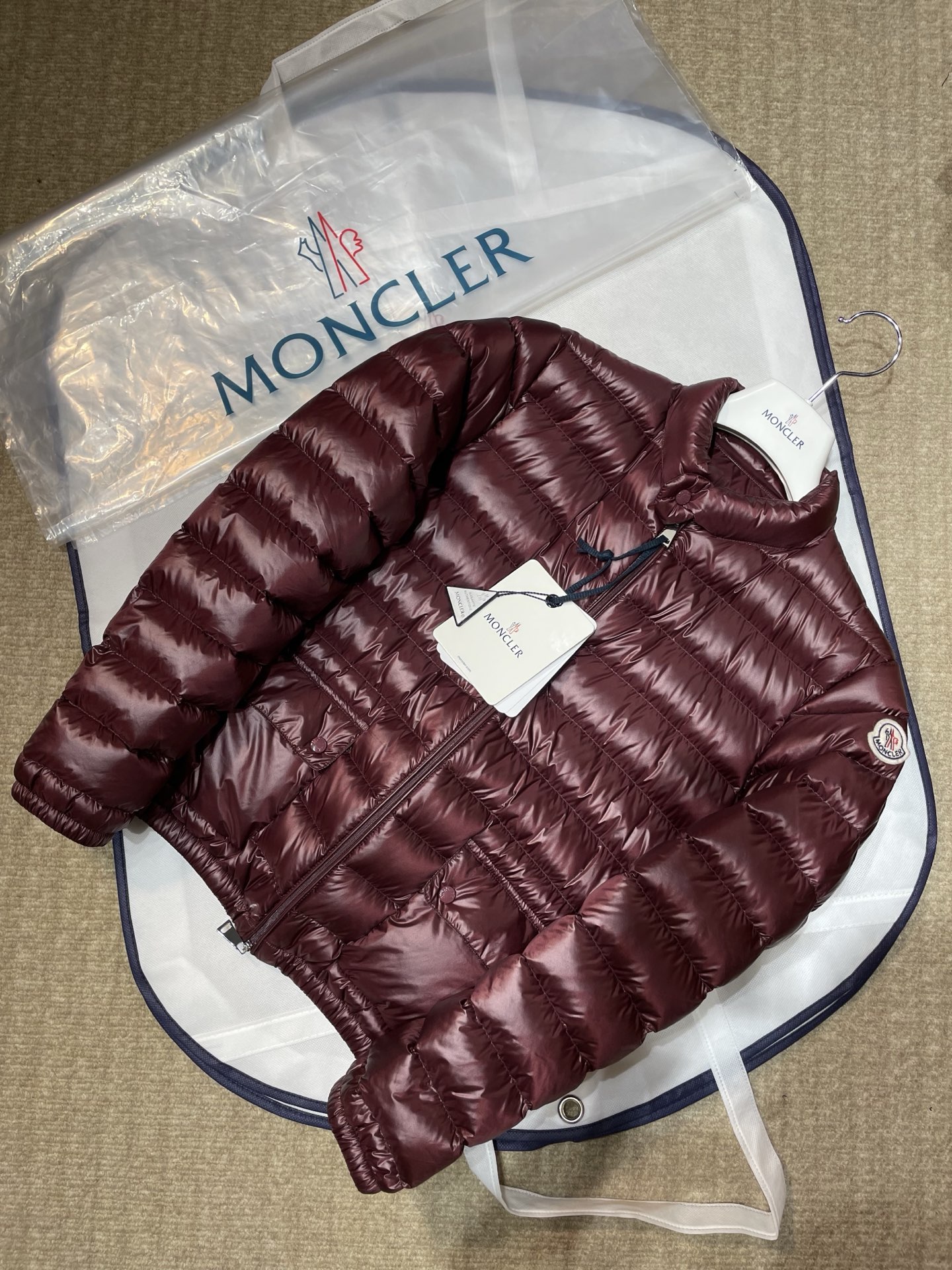 Designer beige Clothing Moncler Light Beige Lans Packable Short Down Jacket #396613 View 2 | Nigo Office