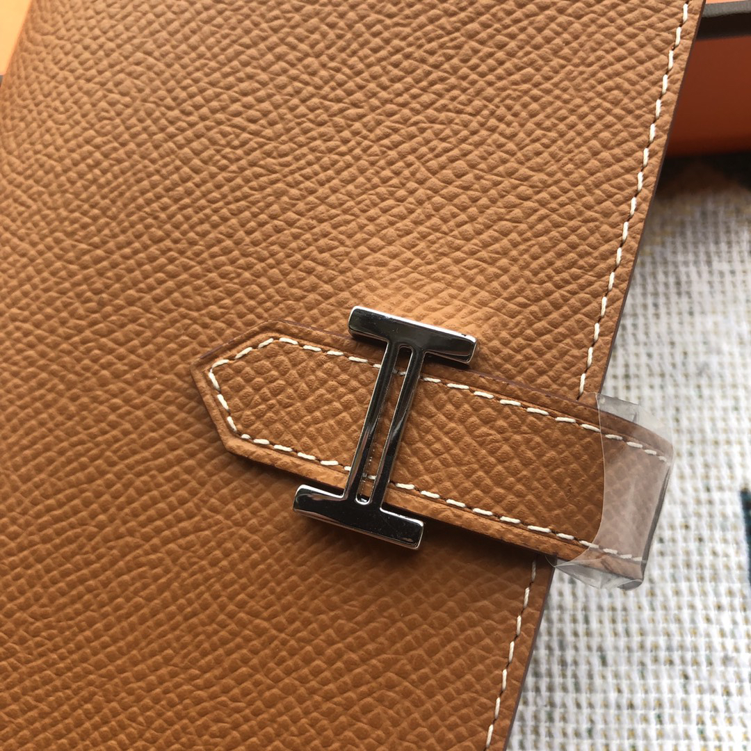 [TOP] HERMES Bearn Wallet Epsom Leather 17.5*9.5cm - Gold - 711 Luxury