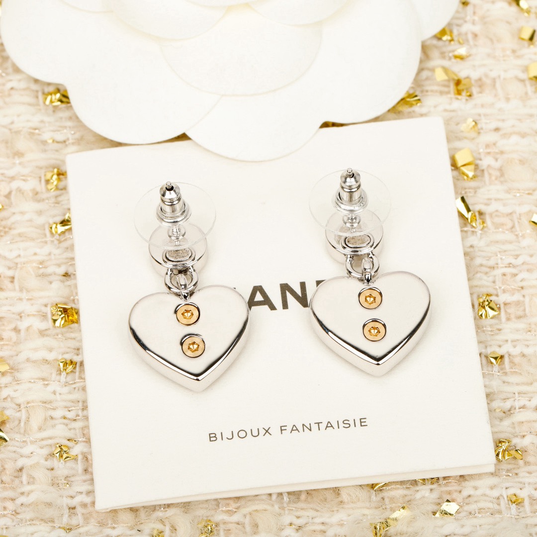 [TOP] CHANEL Earrings - Silver