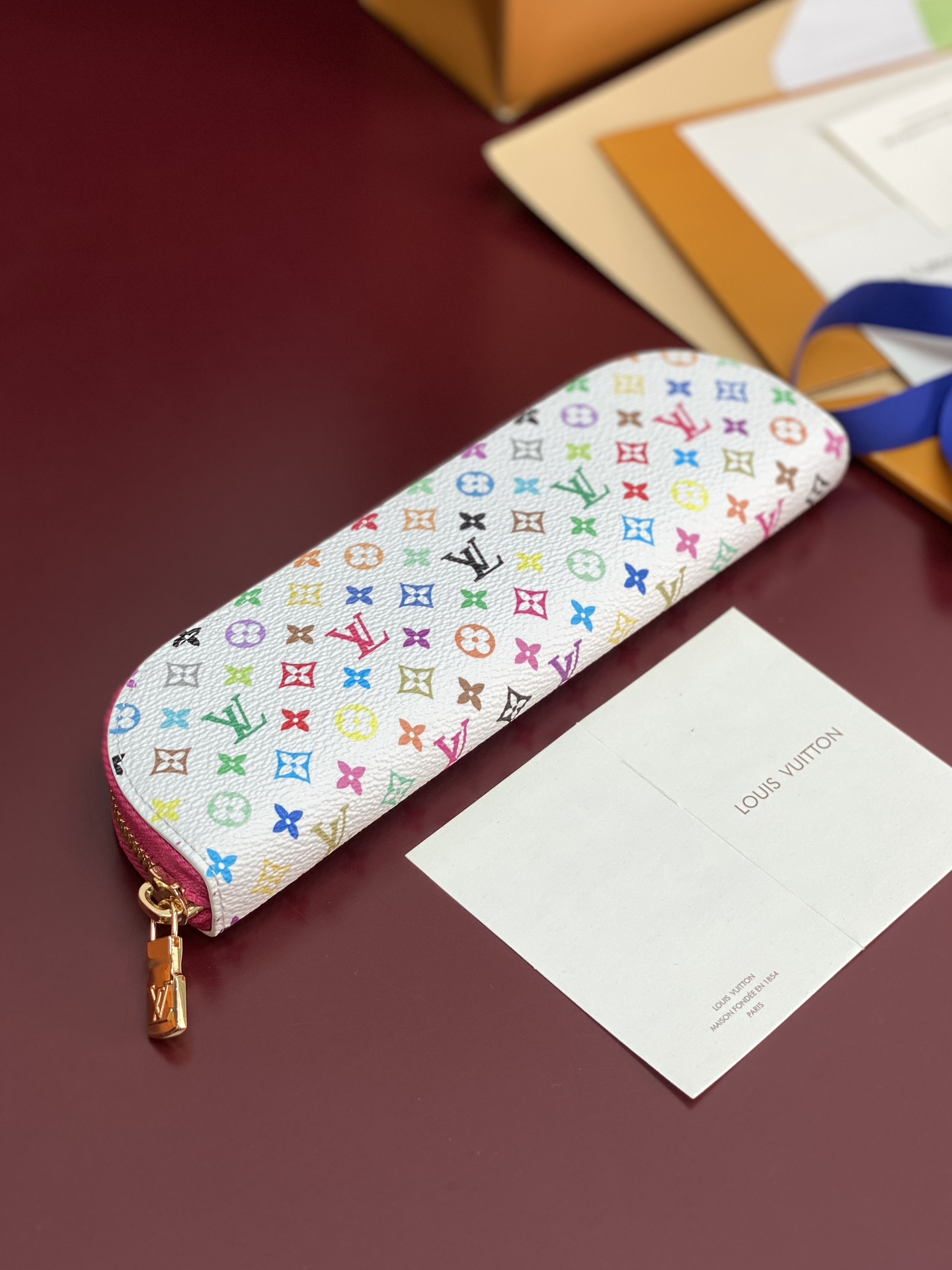 [TOP] Louis Vuitton LV x TM POCHETTE Charlotte Pencil Case 20x7x2cm - White