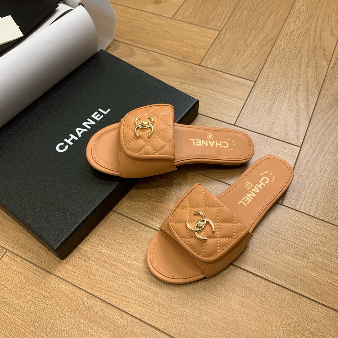 [TOP] CHANEL Slippers - Brown - 711 Luxury