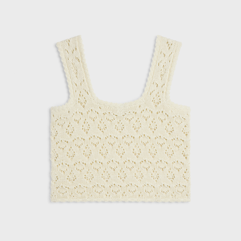 CELINE TOP IN COTTON POINTELLE #383532