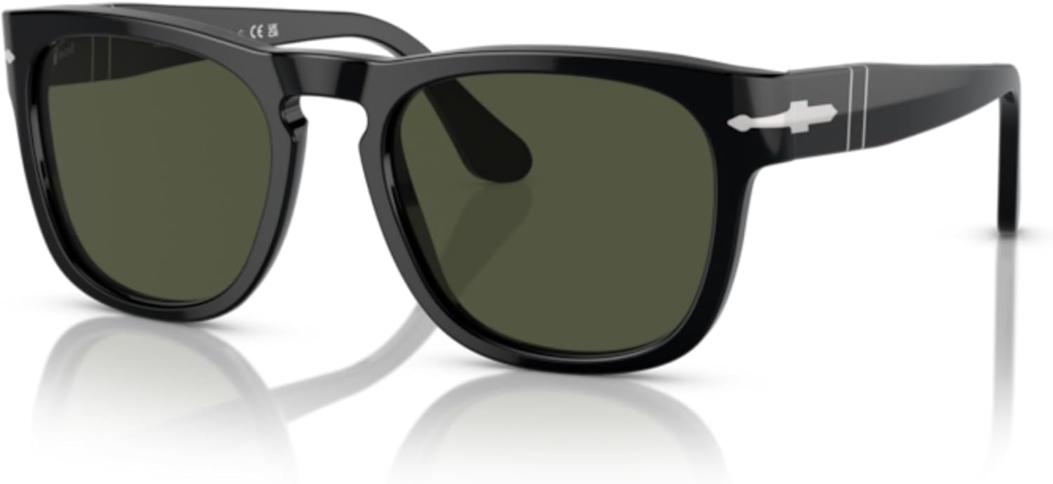 Persol Elio PO3333S Square Sunglasses for Men for Women +BUNDLE with ACCESSORY EYEWEAR KIT