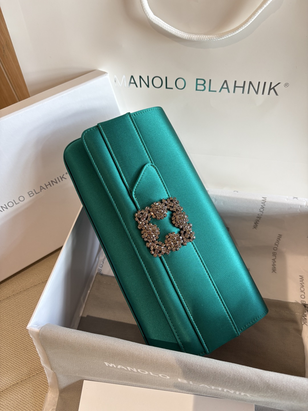 [TOP] MANOLO BLAHNIK Bag 12*24*3cm - Green - 711 Luxury