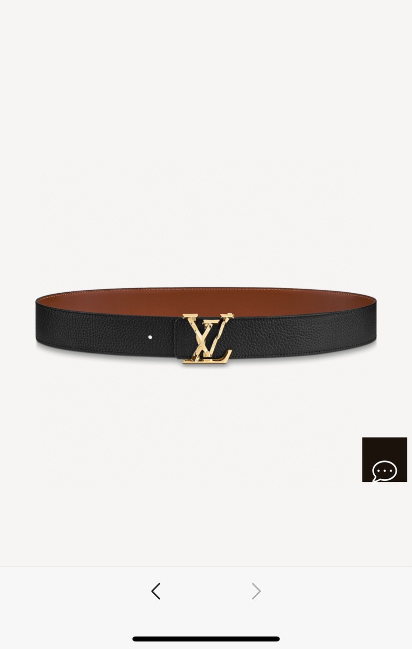 [TOP] Louis Vuitton LV Belt Calfskin 4cm - Black - 711 Luxury