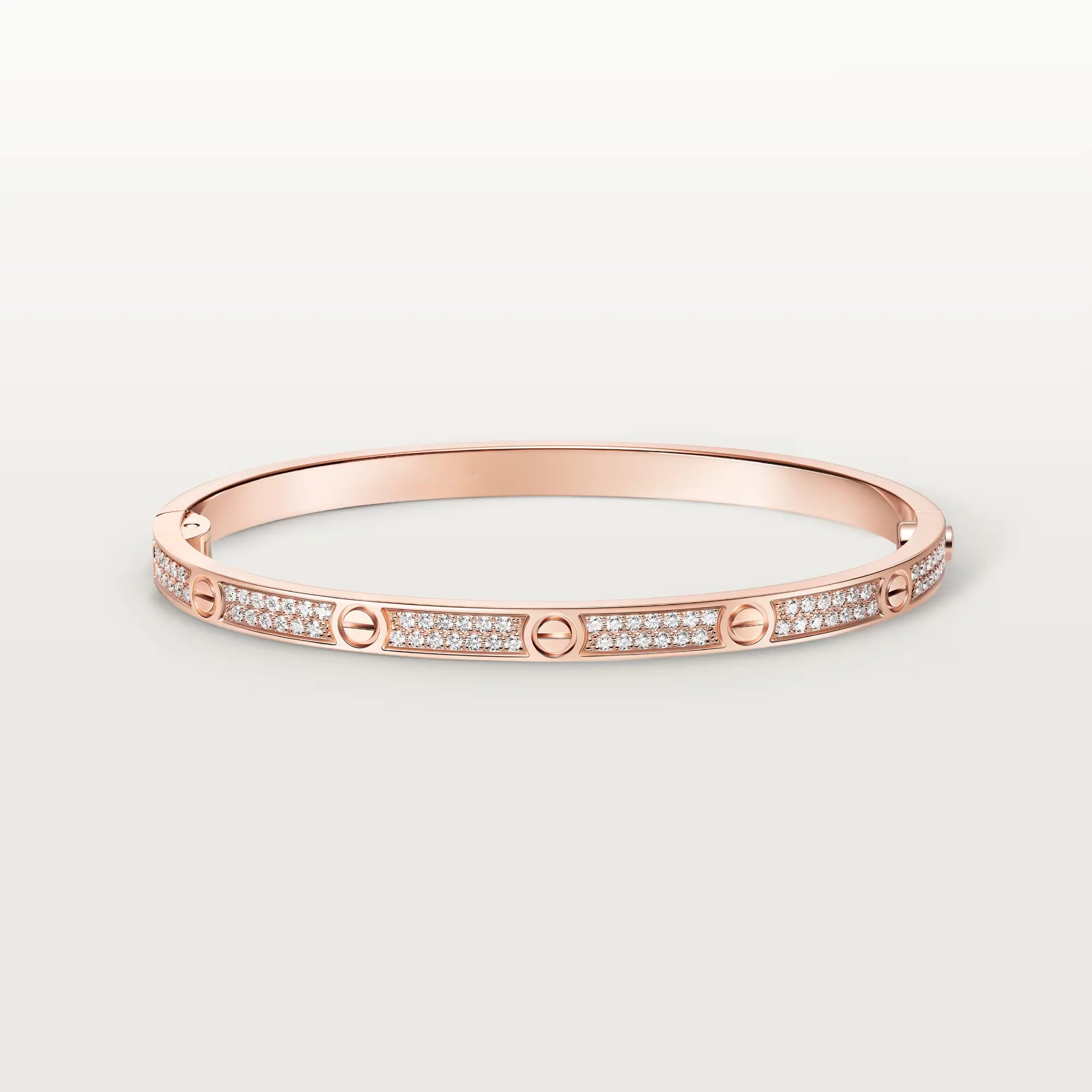 Carty Love Stardust Bracelet ,Rose Gold ,2 row Moissanite