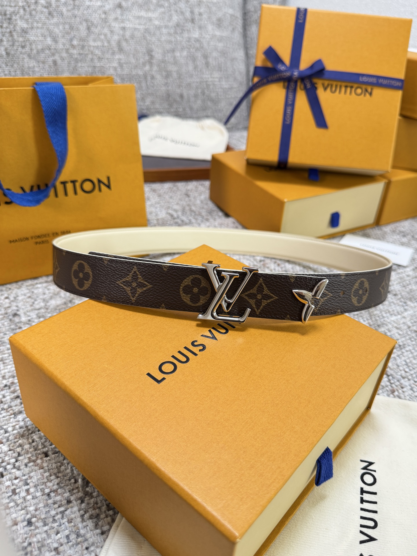 [TOP] Louis Vuitton LV Belt 3 cm - Brown - 711 Luxury