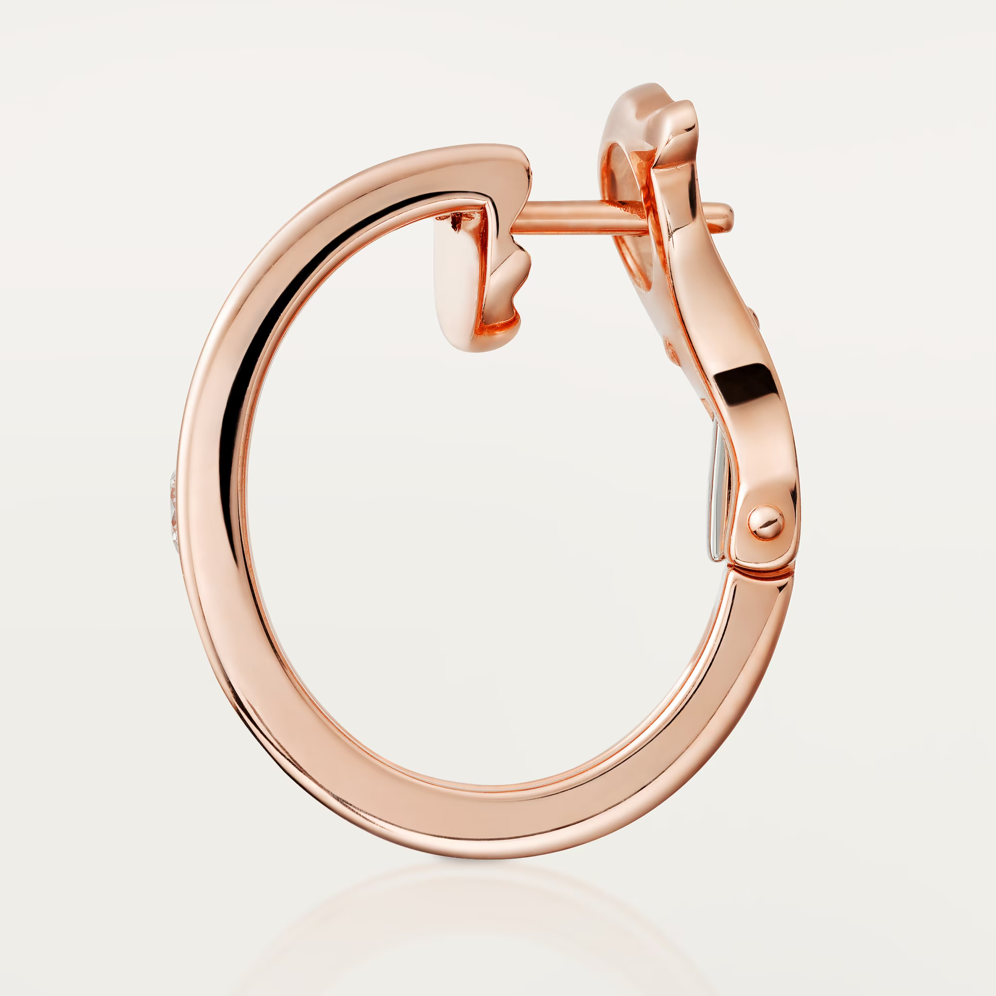 Carty Love Grand Union Earrings, Rose Gold, 2 Moissanite