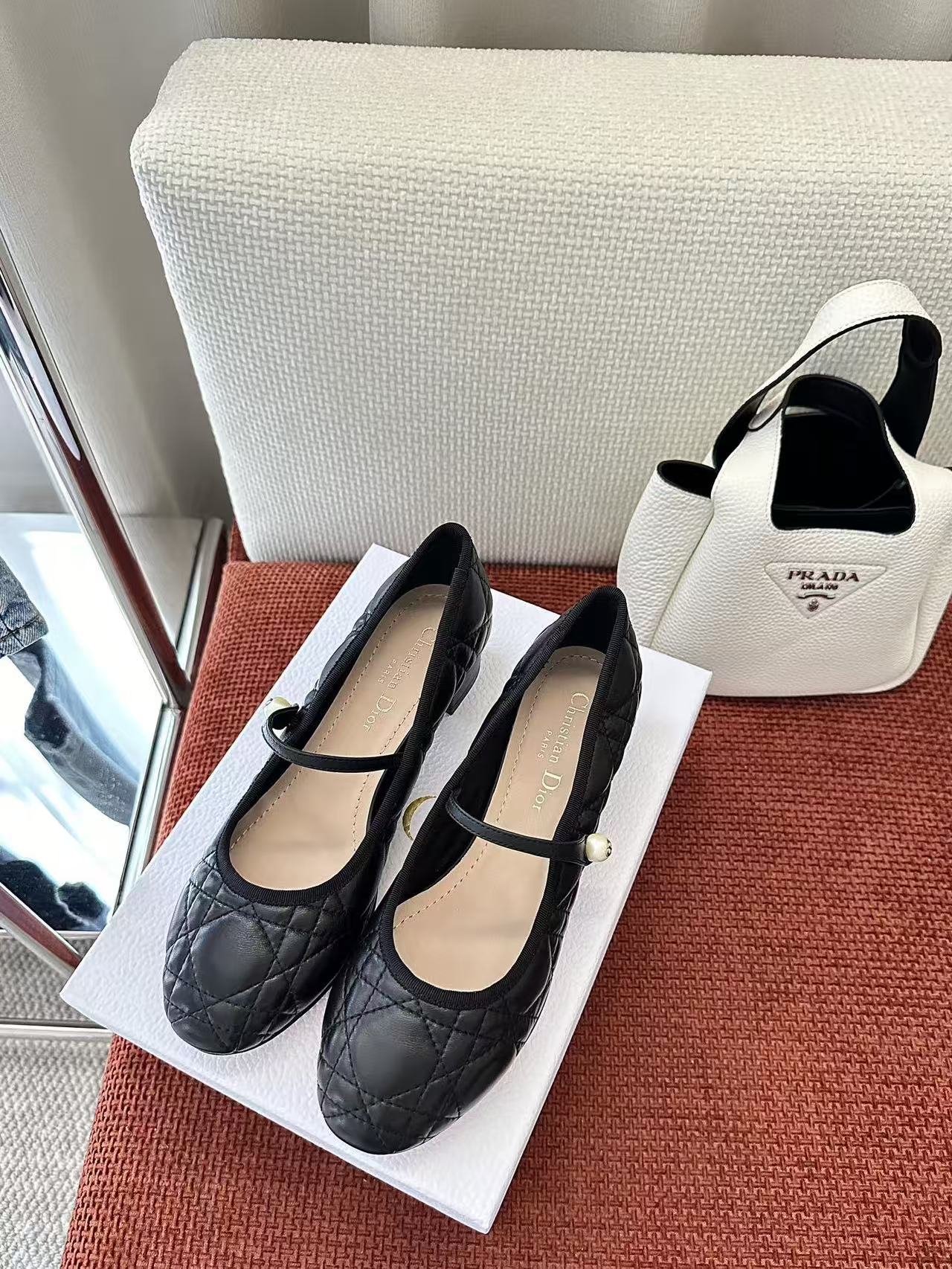 [TOP] Christian Dior Ballet Flats - Black - 711 Luxury