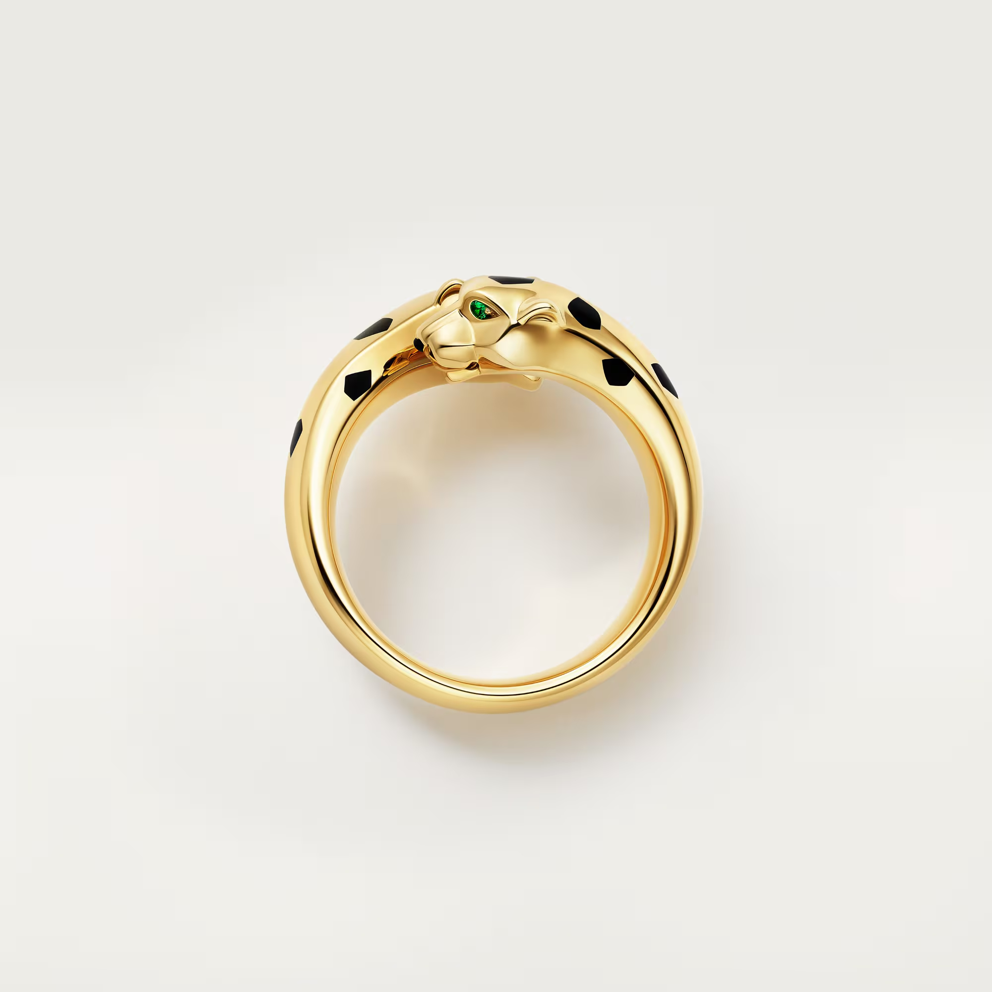 Carty Panther Motif Ring, Yellow Gold, Double Head