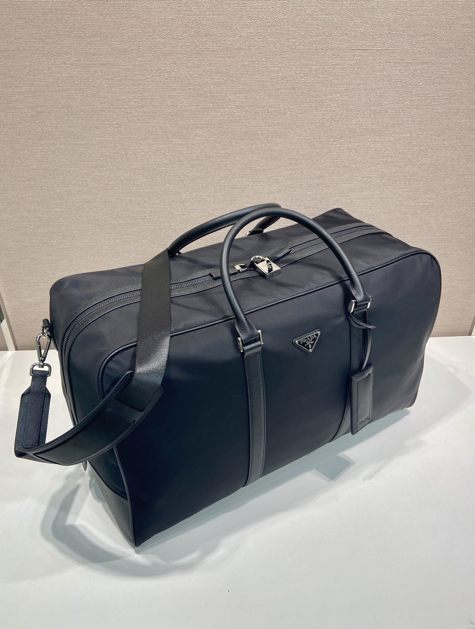 [TOP] PRADA Re-Nylon Travel Bag 55x33x27cm - Black - 711 Luxury