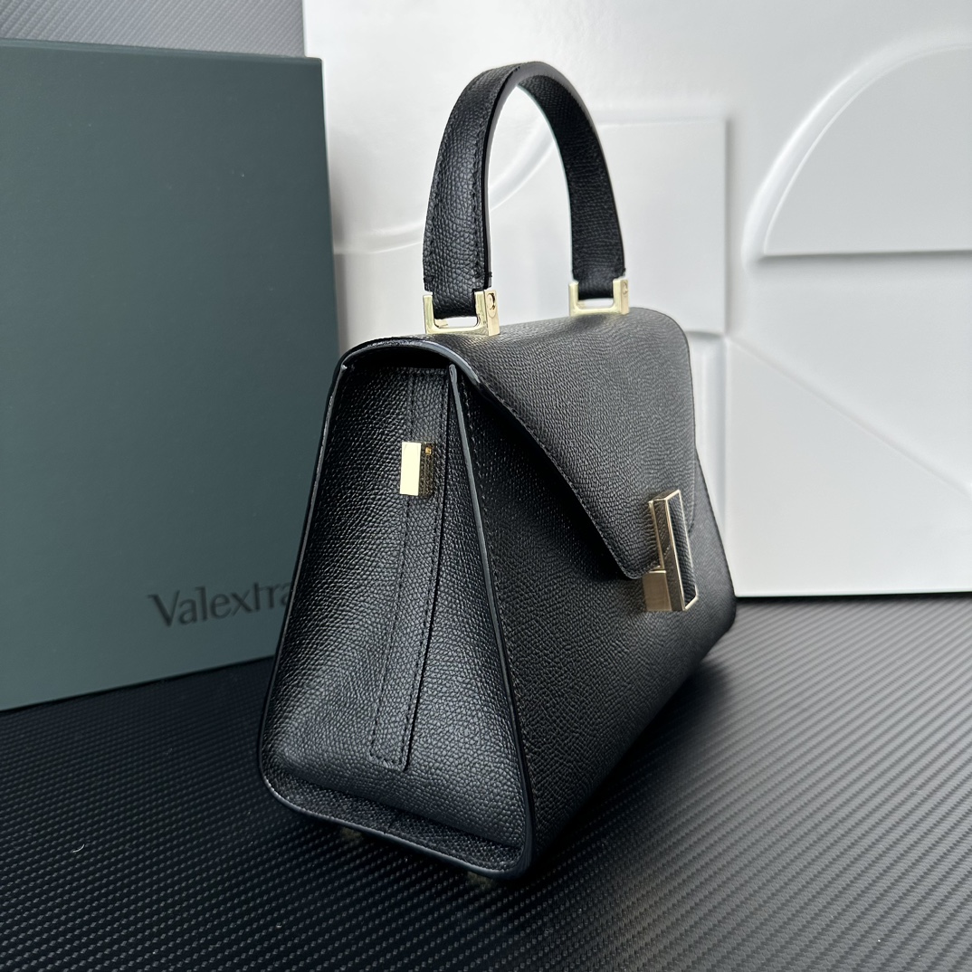 [TOP] VALEXTRA lside Bag 22x16.5x12cm - Black - 711 Luxury