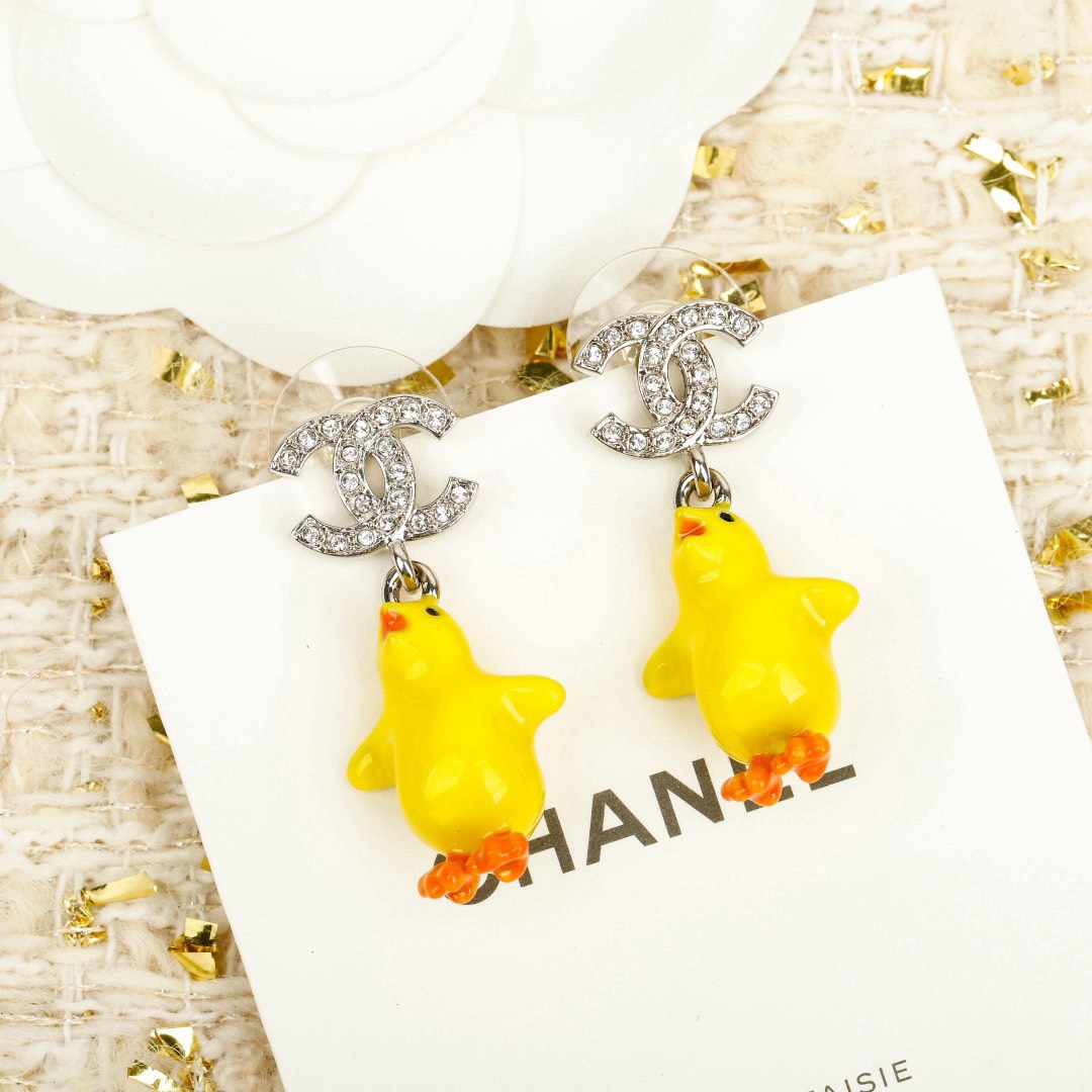 [TOP] CHANEL Earrings - Yellow