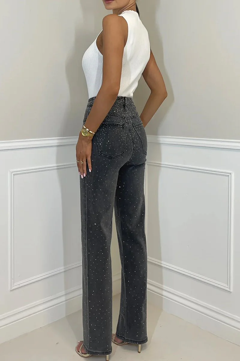 Women's Elegant Starry Sky Hot Diamond Jeans