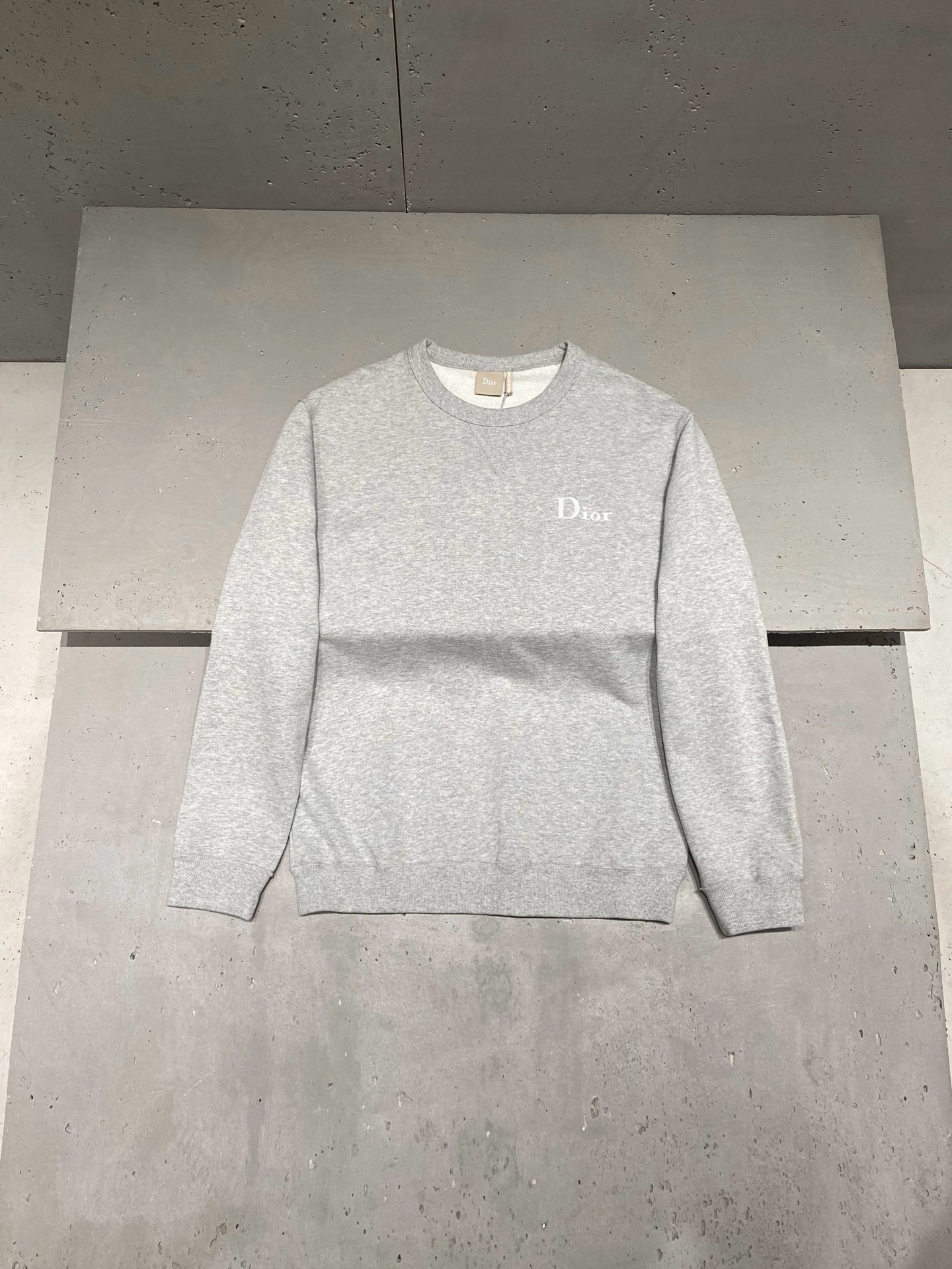 Dior gray Clothing DIOR Sweatshirt with Dior Embroidery Relaxed Fit Gray Cotton Fleece #395905 View 2 | Nigo Office