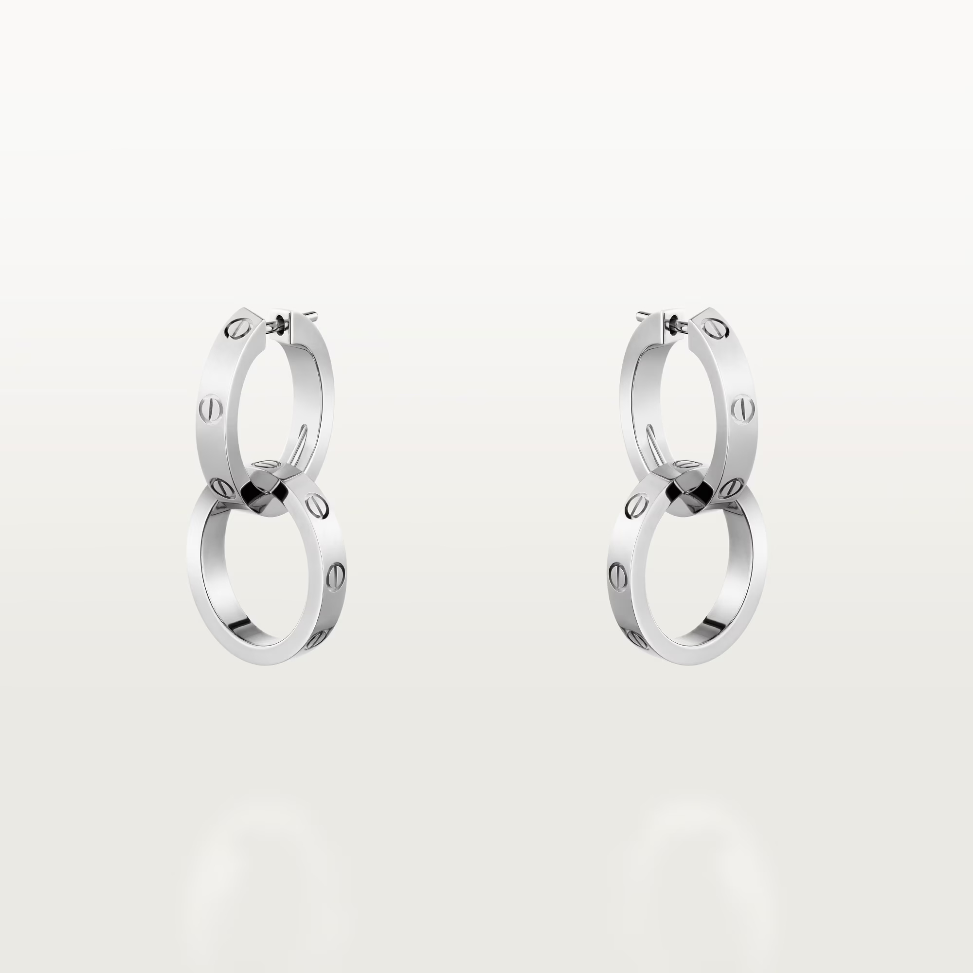 Carty Love Luna Loop Earrings, White Gold, Multiwear