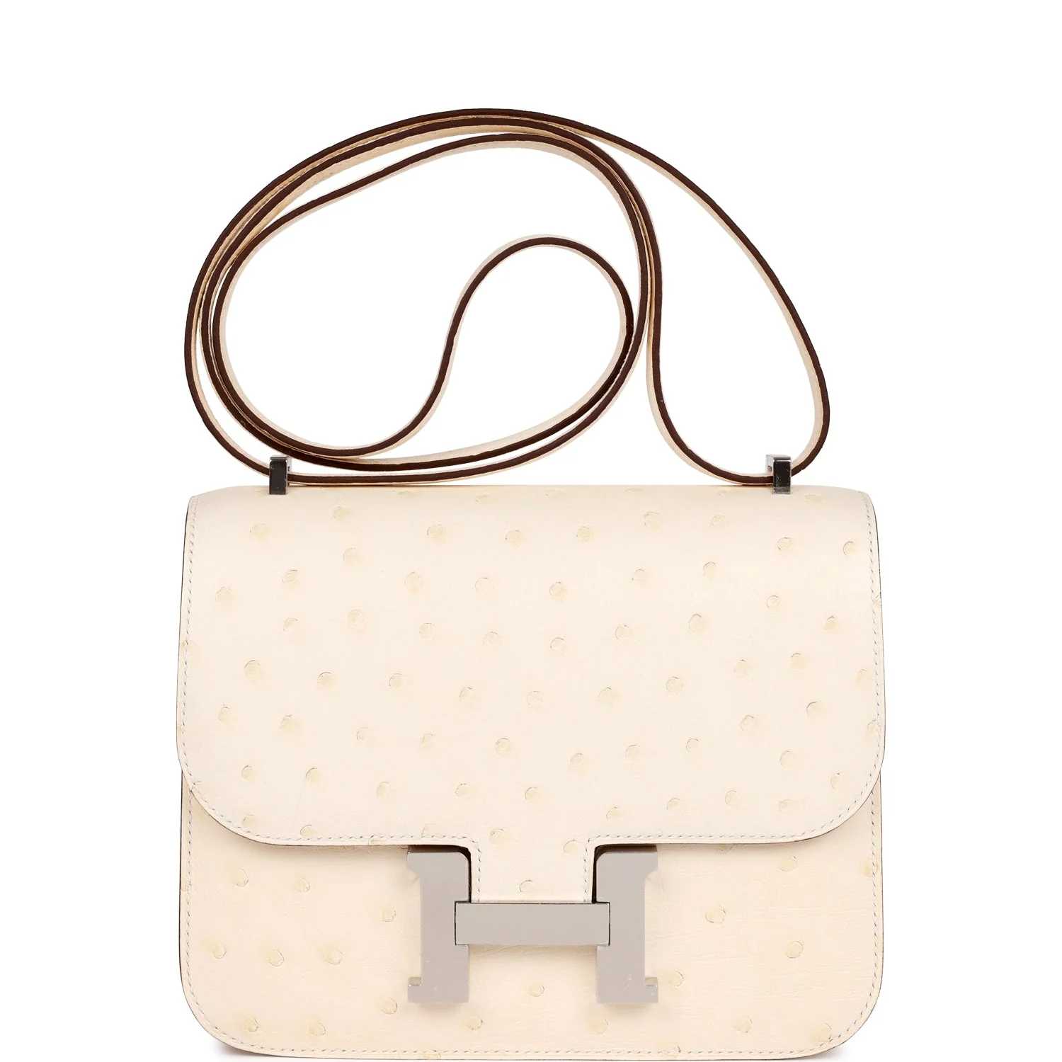 Hermes Constance Nata Ostrich Palladium Hardware