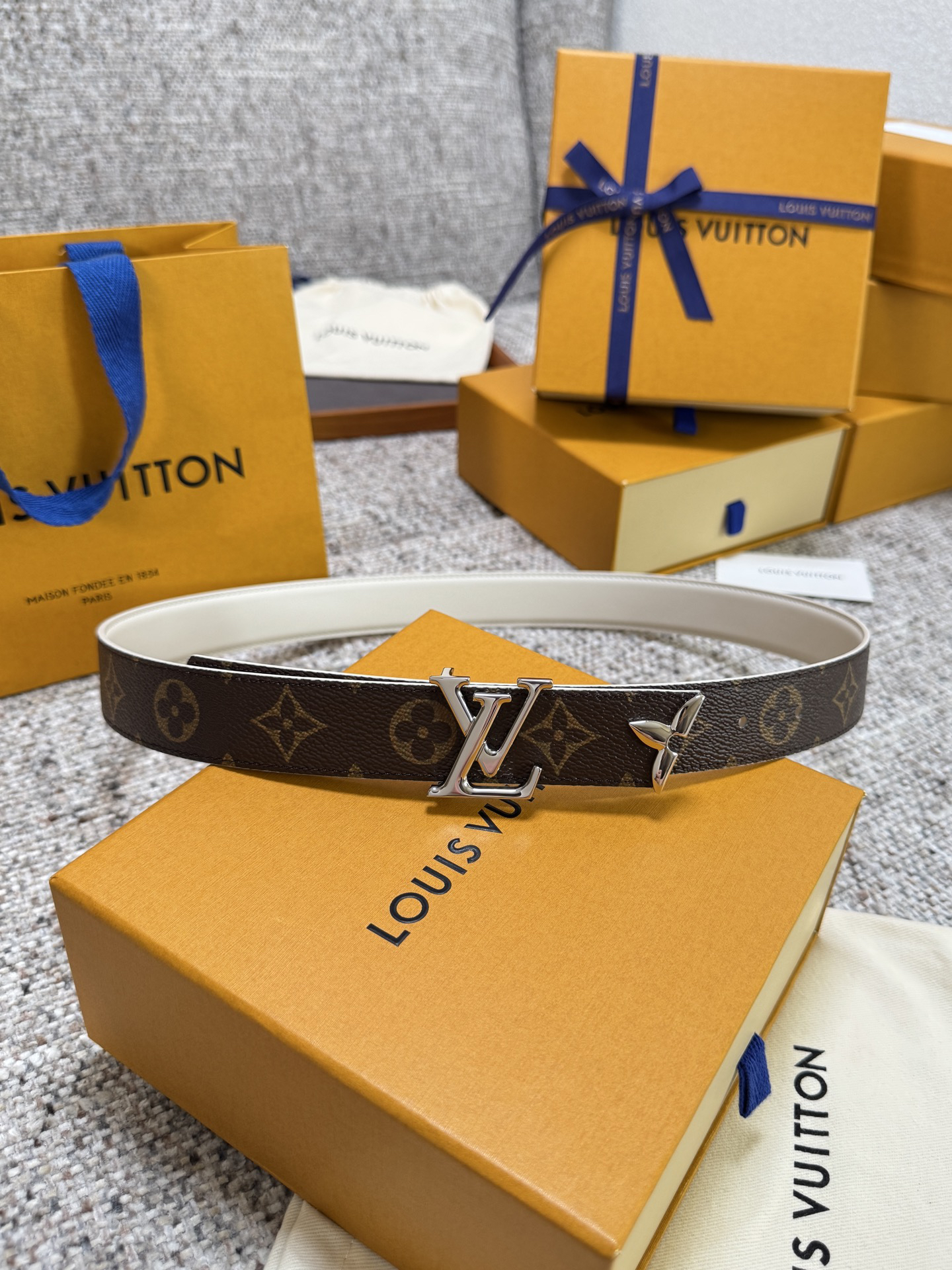 [TOP] Louis Vuitton LV Belt 3 cm - Brown - 711 Luxury