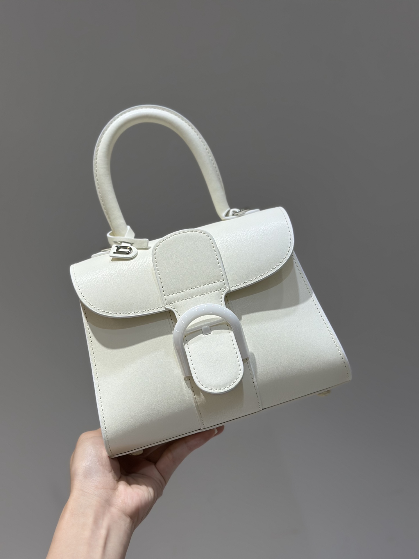 [TOP] Delvaux Brillant Bag Box Leather 20cm - White - 711 Luxury