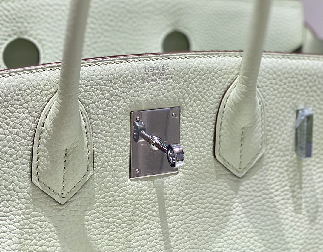[TOP] HERMES Birkin Togo Leather 30cm - Vert Fizz & SHW