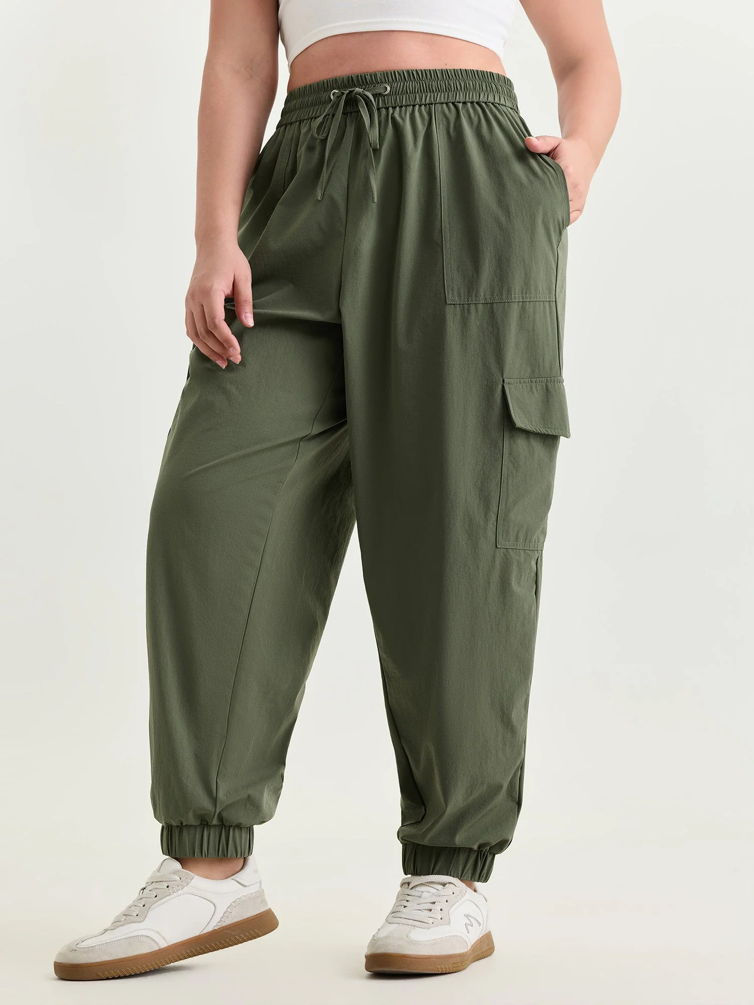 Elastic Waist Pocket Sweatpants