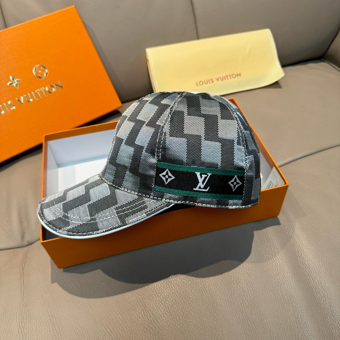 [TOP] Louis Vuitton LV Baseball Hat - Black - 711 Luxury