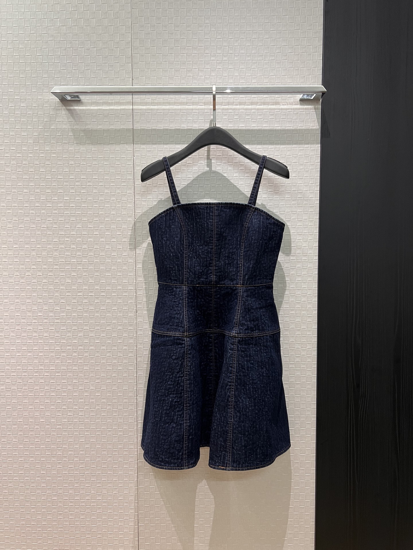 [TOP] FENDI  Denim Suspender Tube Dress - Blue