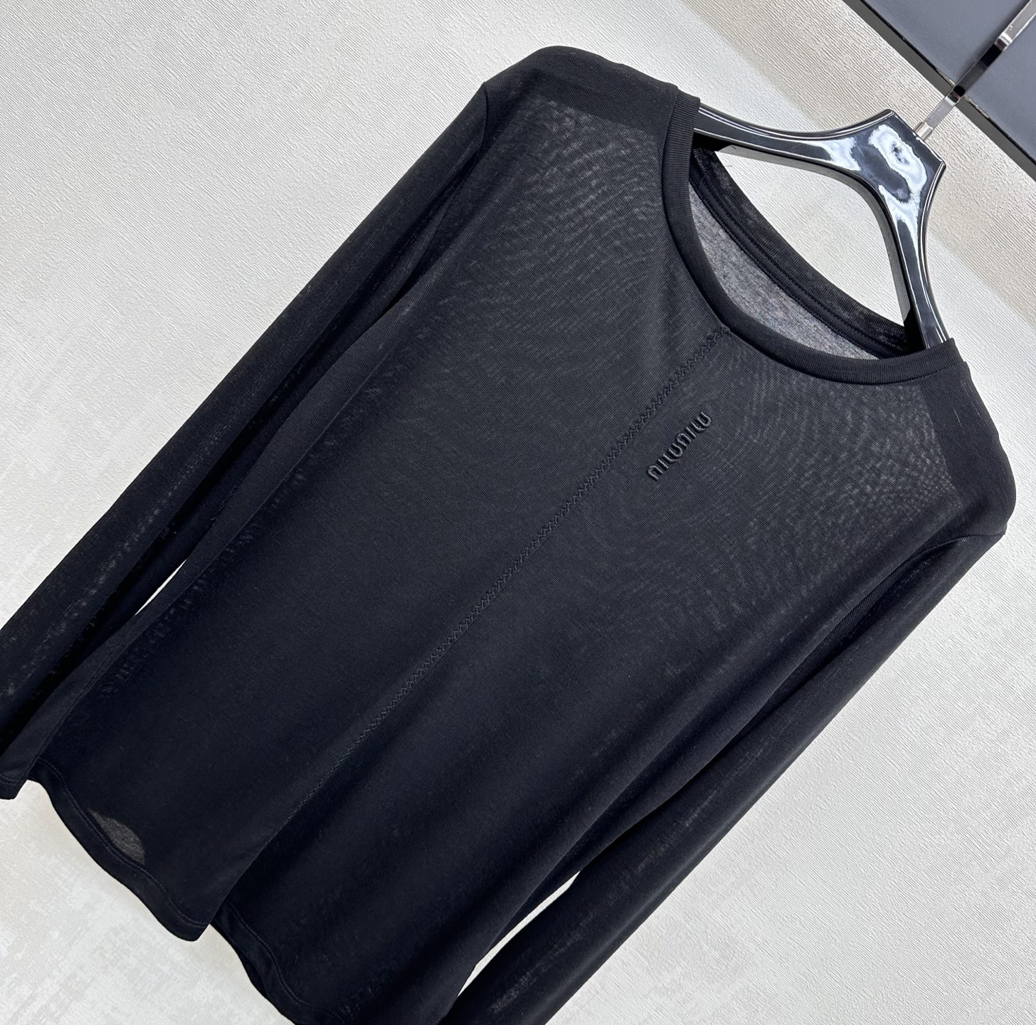 [TOP] Miu Miu T-shirt - Black - 711 Luxury