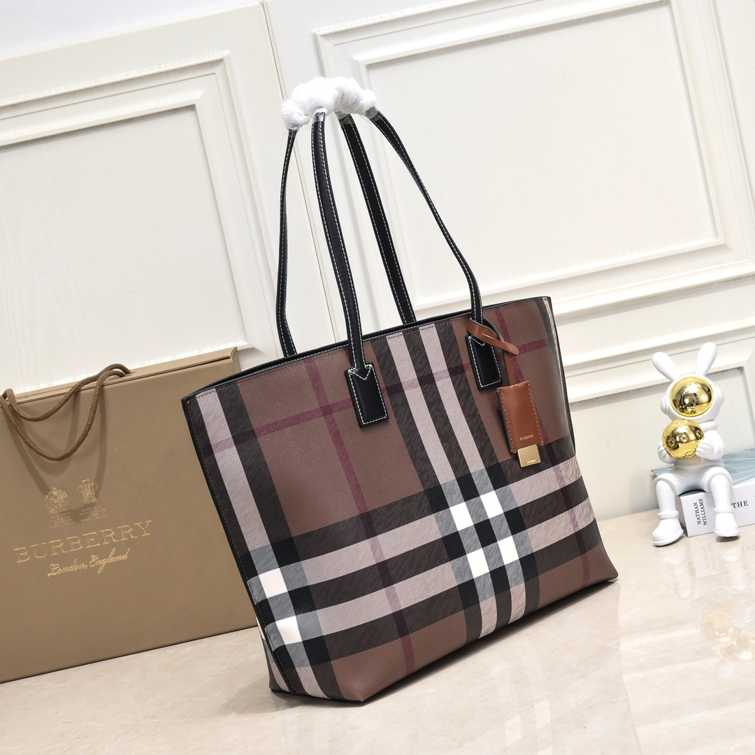 [TOP] BURBERRY Tote Bag 34 x 14 x 28cm - Brown - 711 Luxury