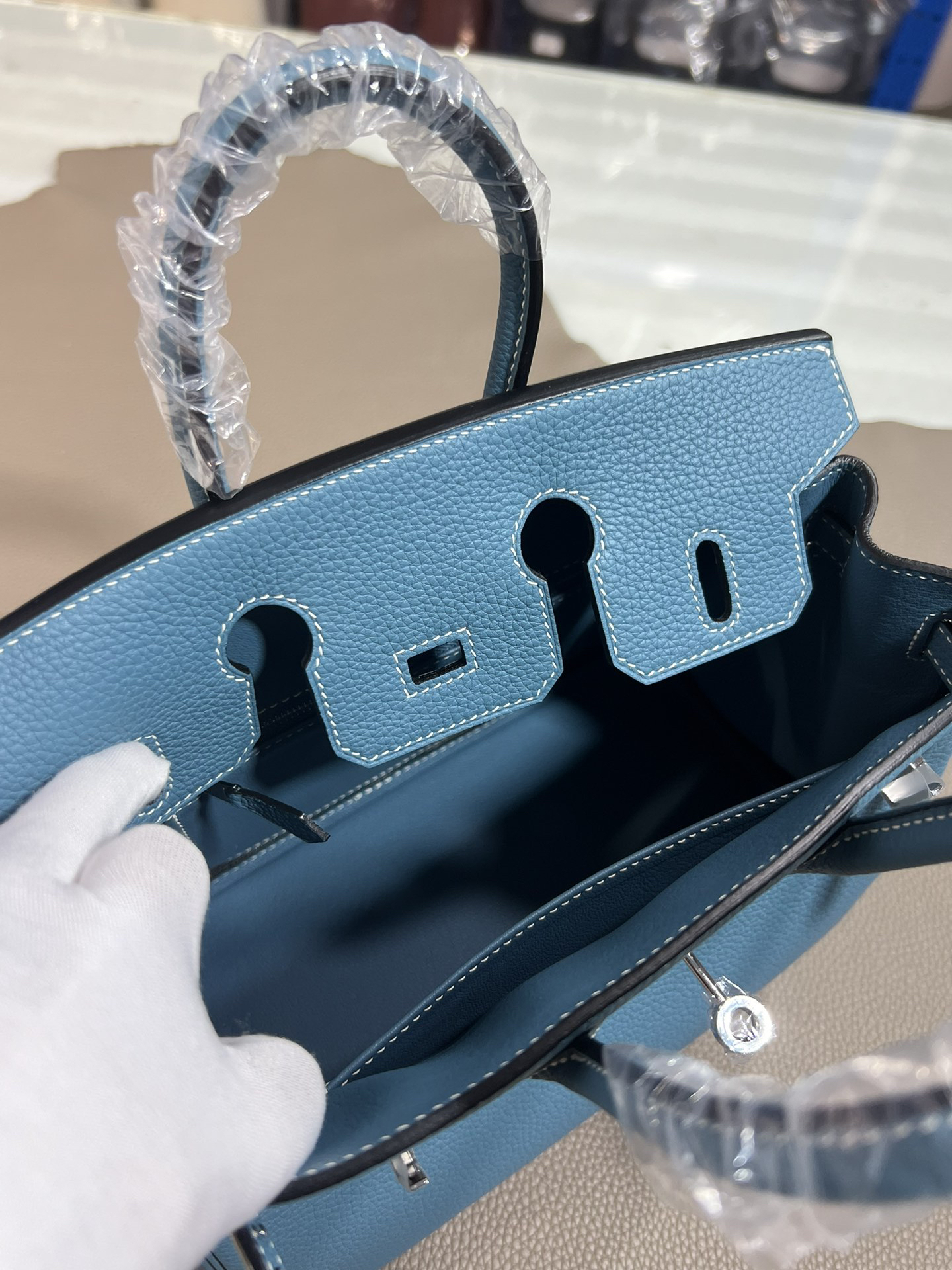 [TOP] HERMES Birkin Togo Leather 25cm - Bleu Jean & SHW