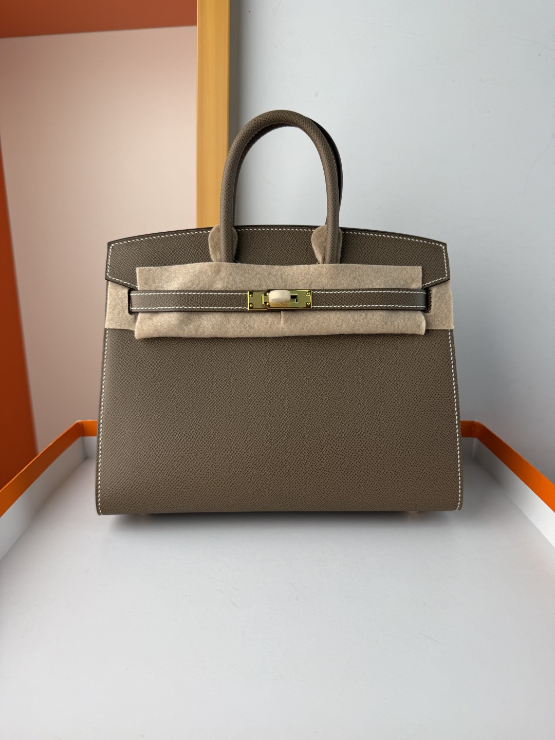 [TOP] HERMES Birkin Epsom Leather 25cm - Etoupe & GHW/SHW - 711 Luxury